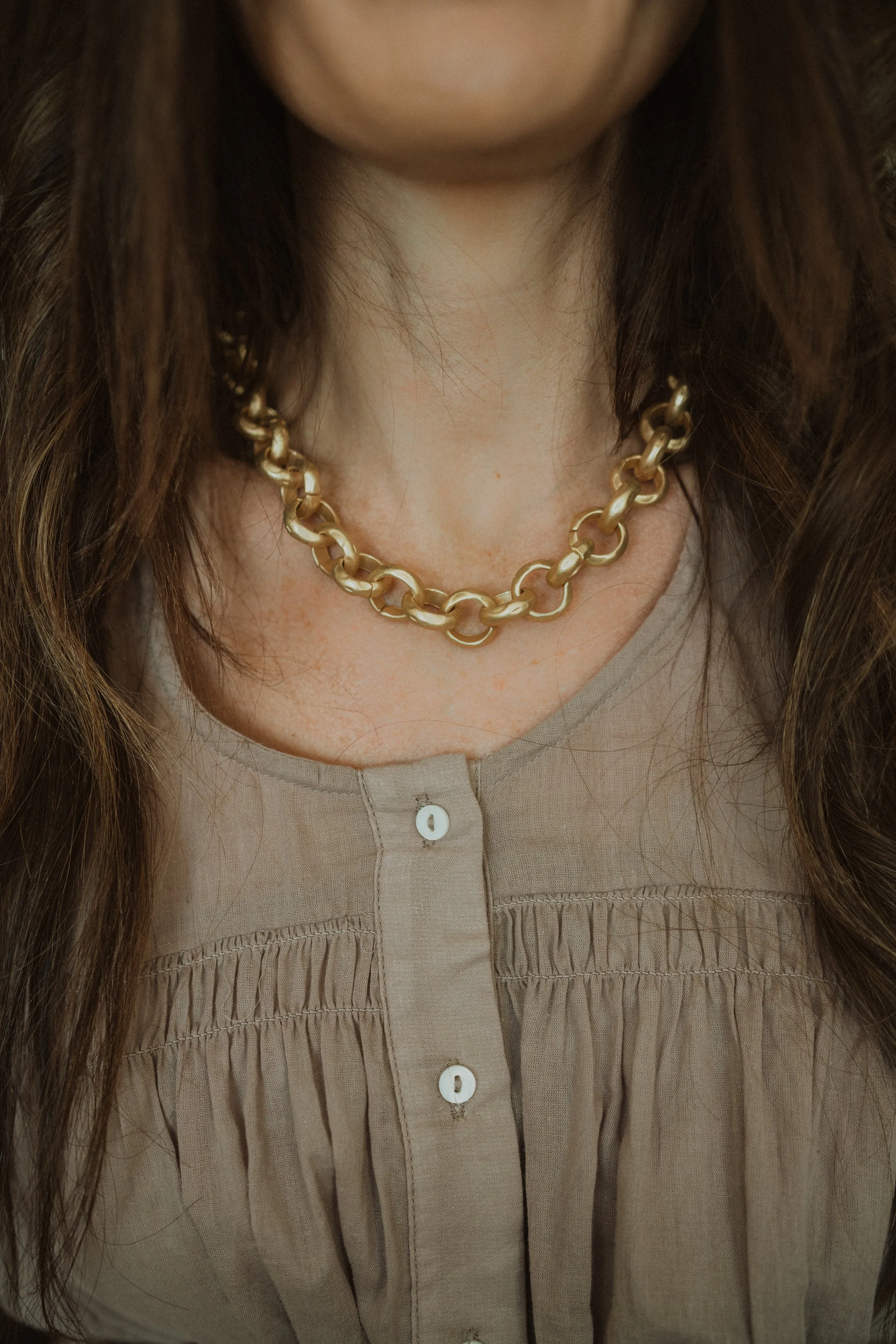 Chunky Gold Necklace #3 sold by Goldie Lew product image thumbnail 4