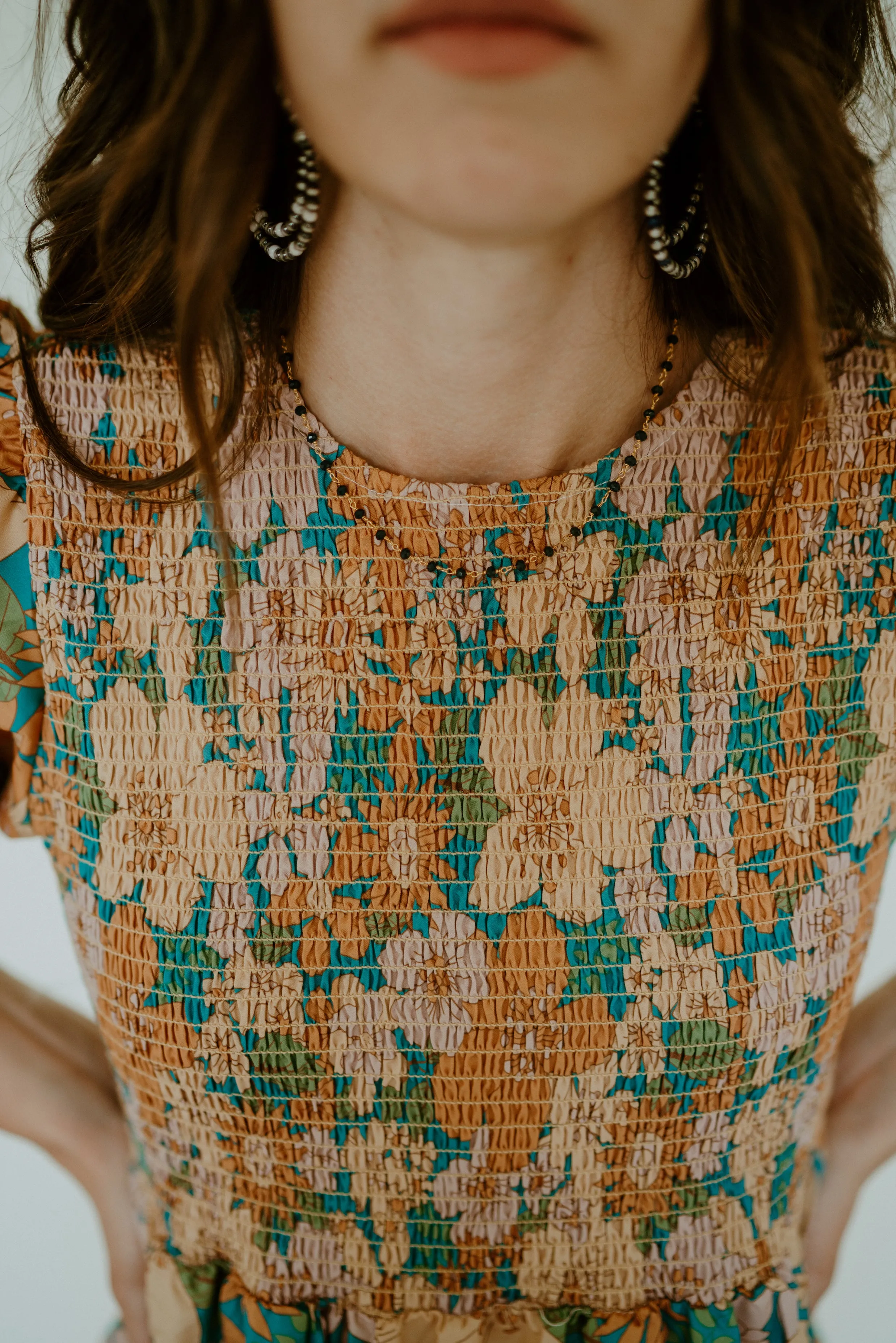 Mae Necklace | Navy + Gold sold by Goldie Lew product image thumbnail 4