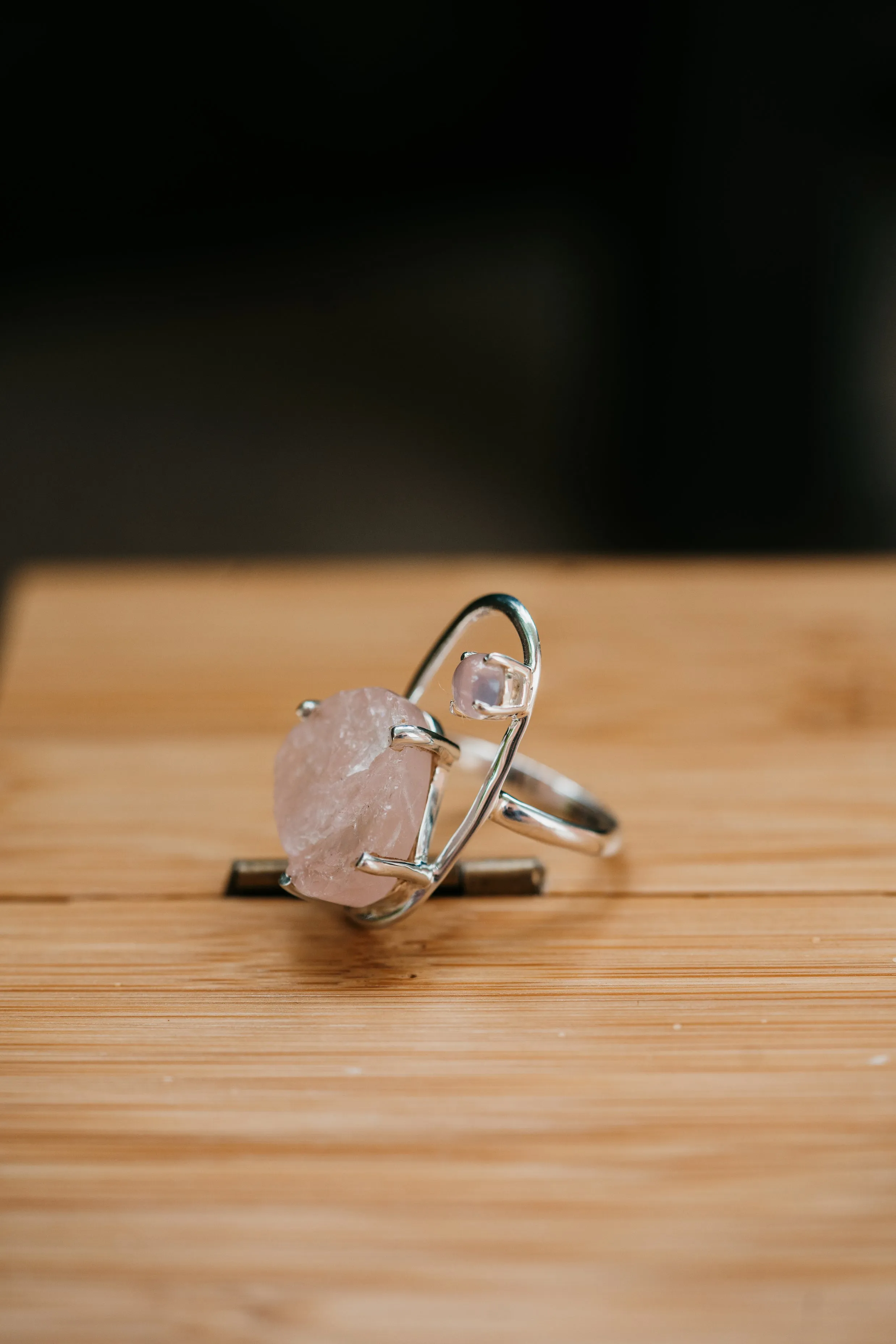 Isla Ring | Rose Quartz - FINAL SALE sold by Goldie Lew product image thumbnail 4