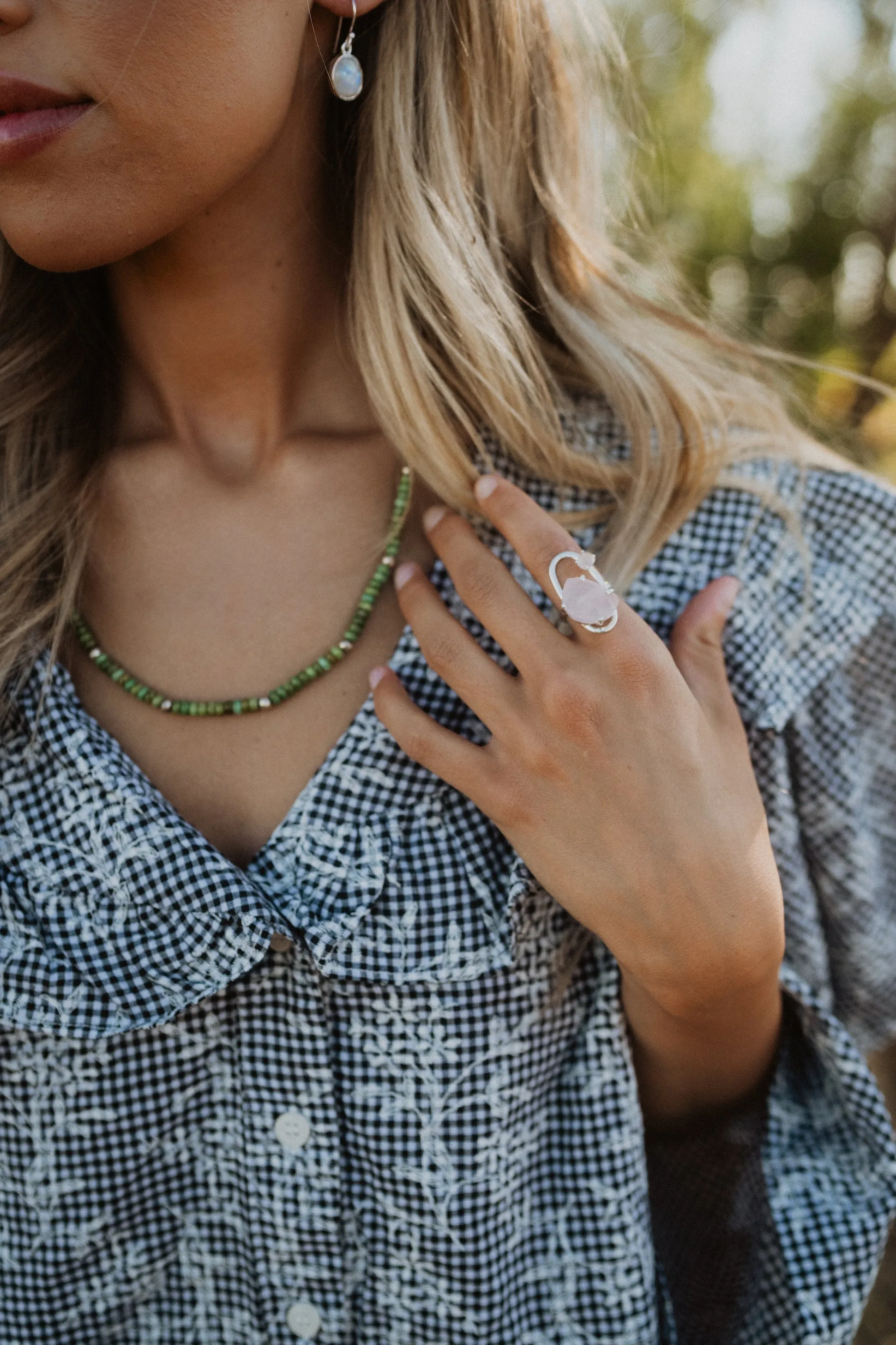 Isla Ring | Rose Quartz - FINAL SALE sold by Goldie Lew product image thumbnail 2