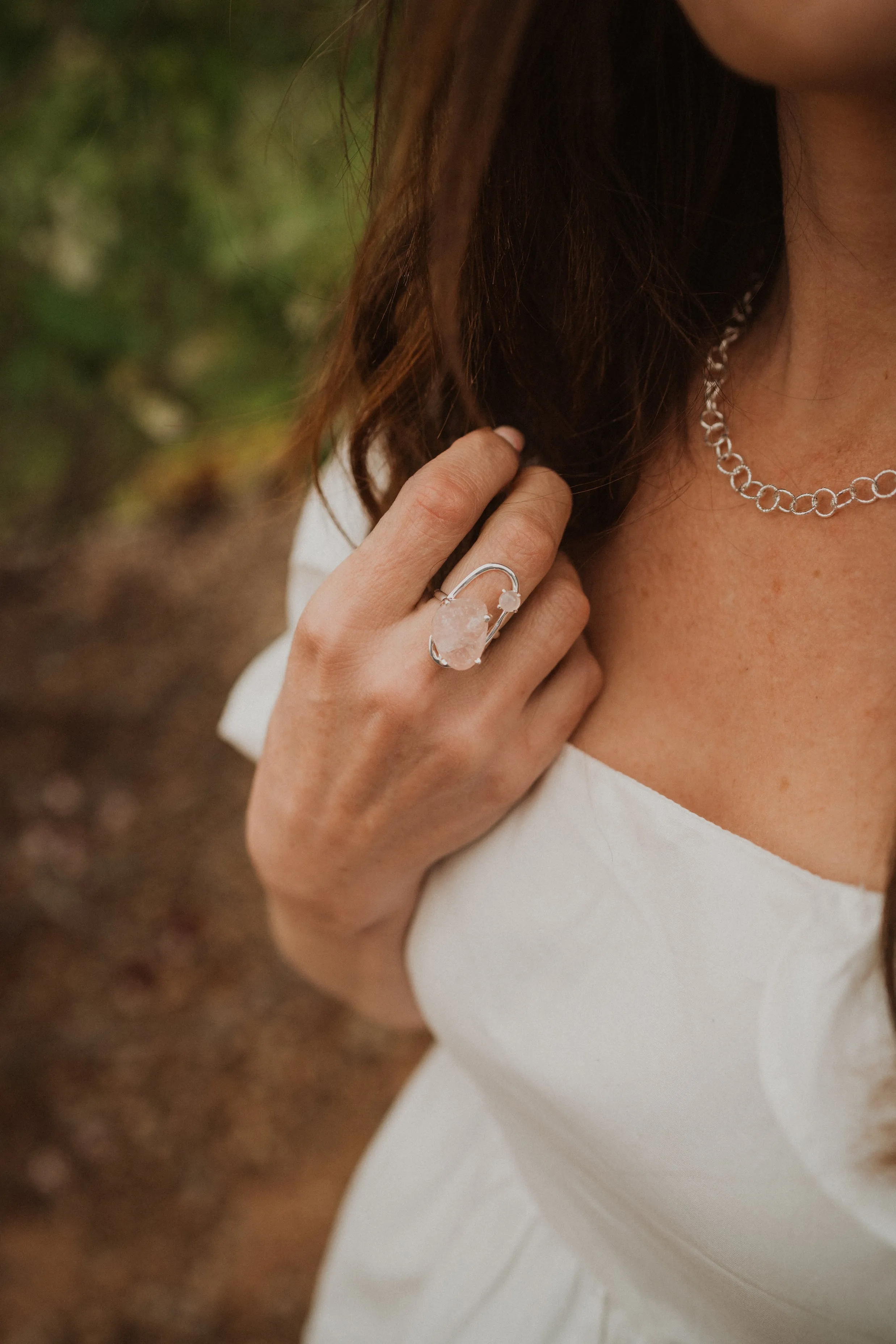 Isla Ring | Rose Quartz - FINAL SALE sold by Goldie Lew product image thumbnail 5