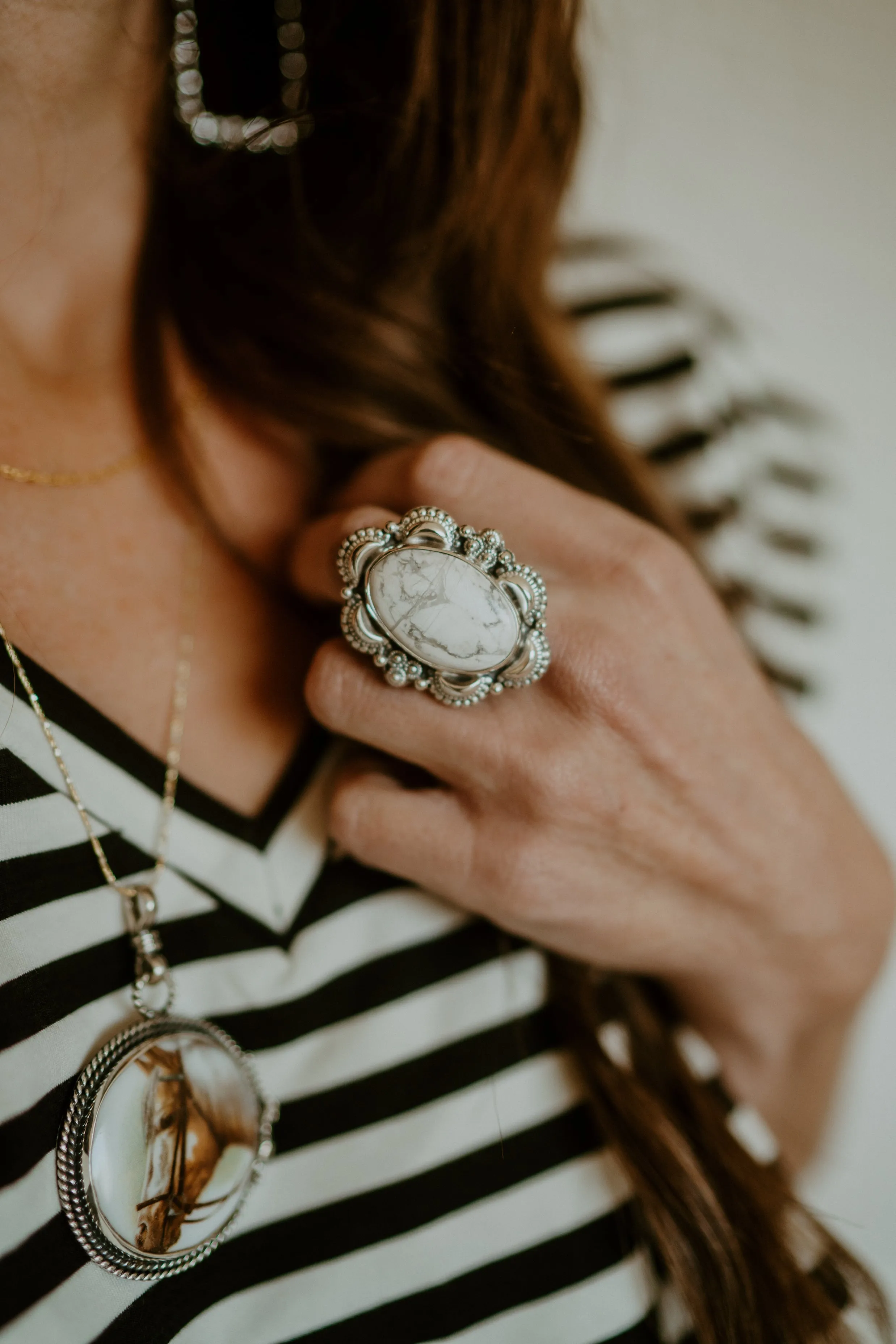 Rad Ring | Howlite sold by Goldie Lew product image thumbnail 4