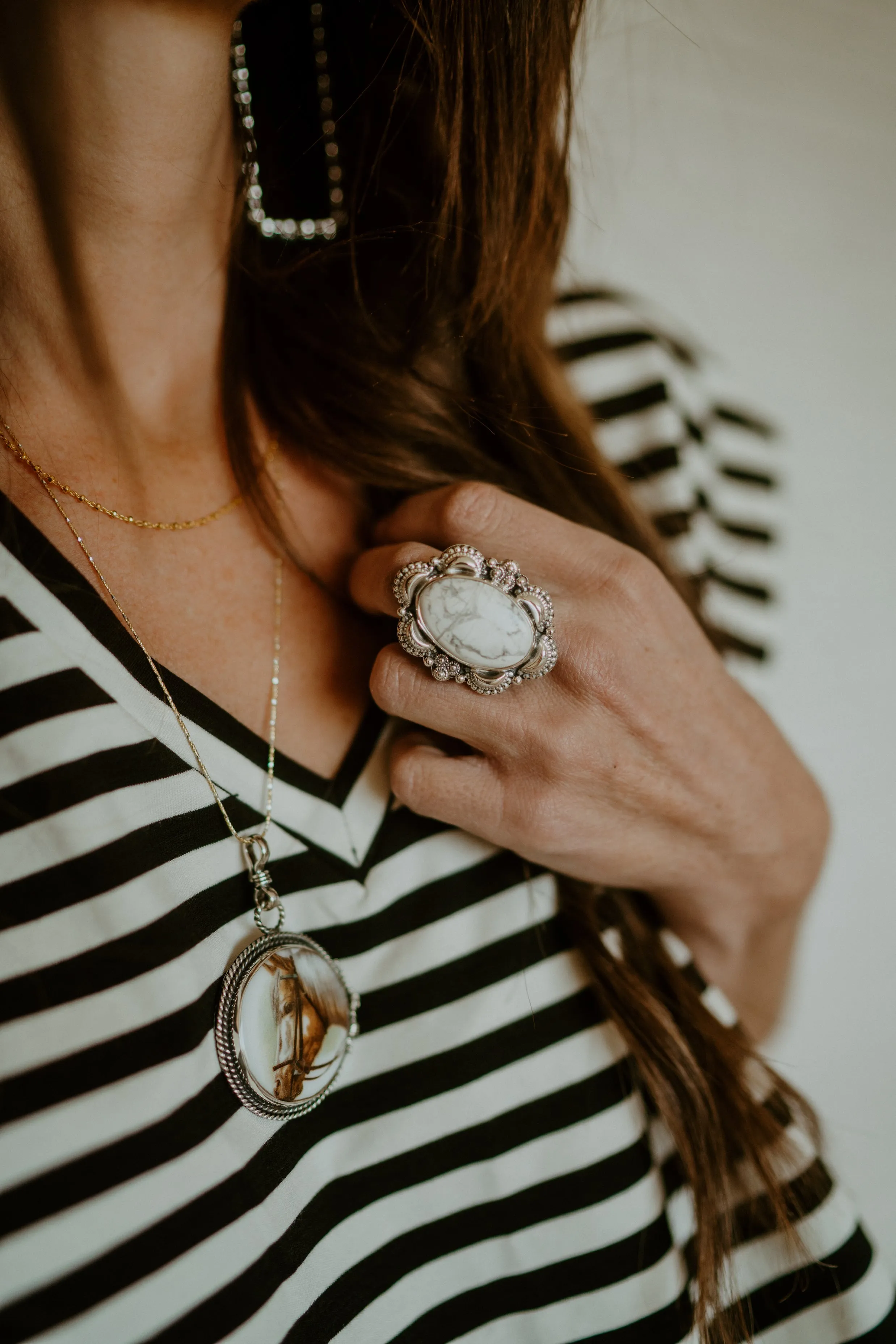 Rad Ring | Howlite sold by Goldie Lew product image thumbnail 5