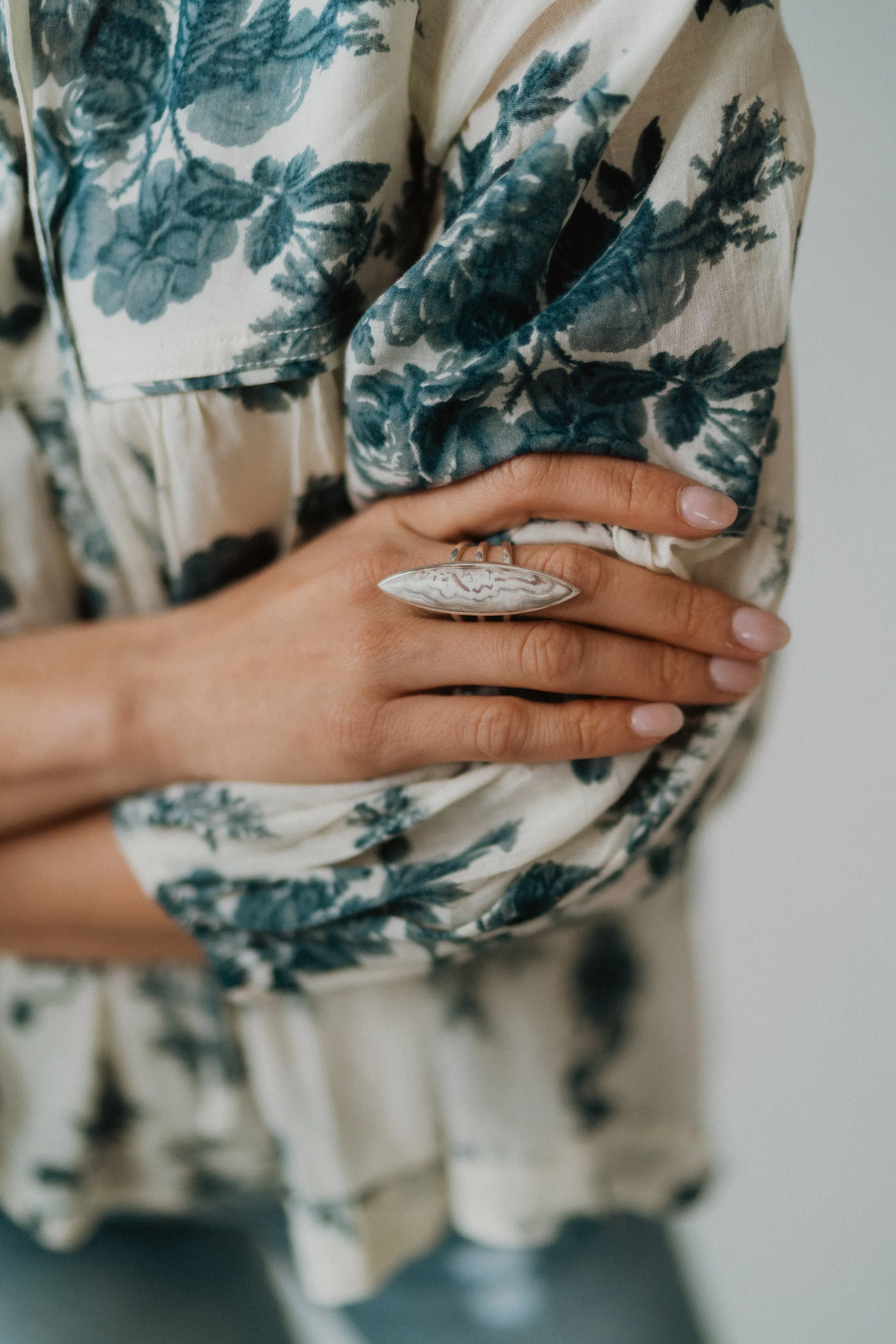 Ruth Ring | Crazy Lace Agate sold by Goldie Lew