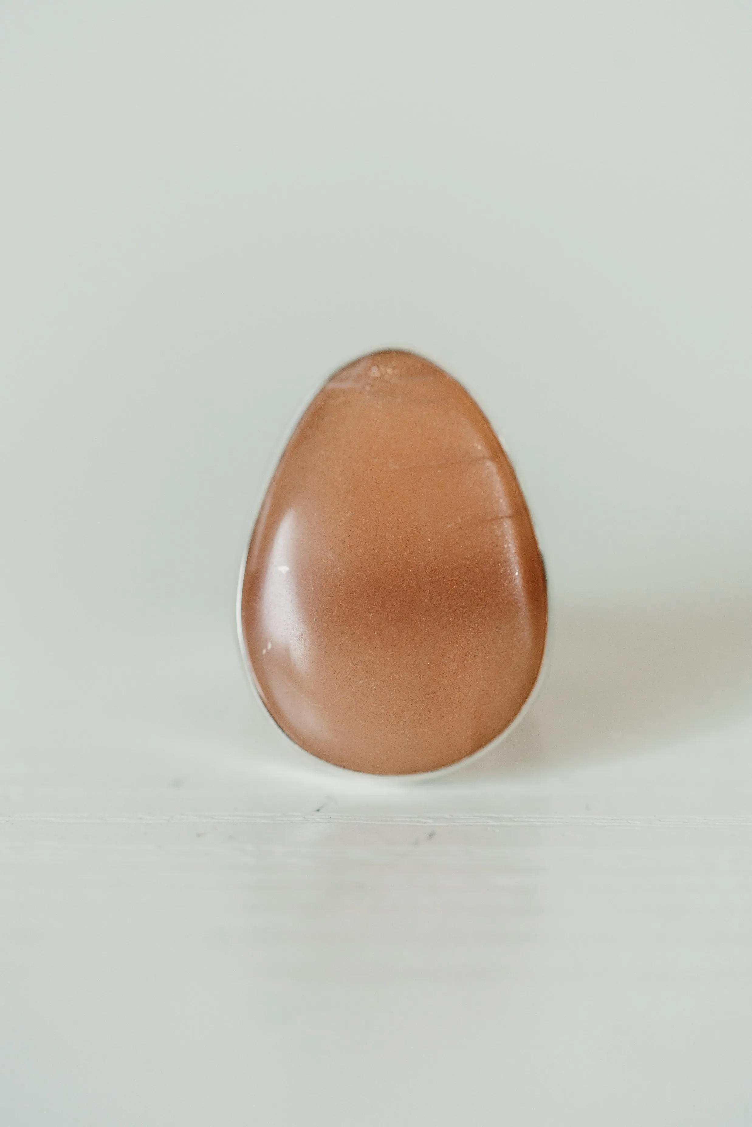 Just Peachy Ring | Peach Moonstone sold by Goldie Lew product image thumbnail 5