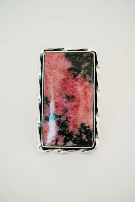 Jennifer Ring | Pink Rhodonite sold by Goldie Lew