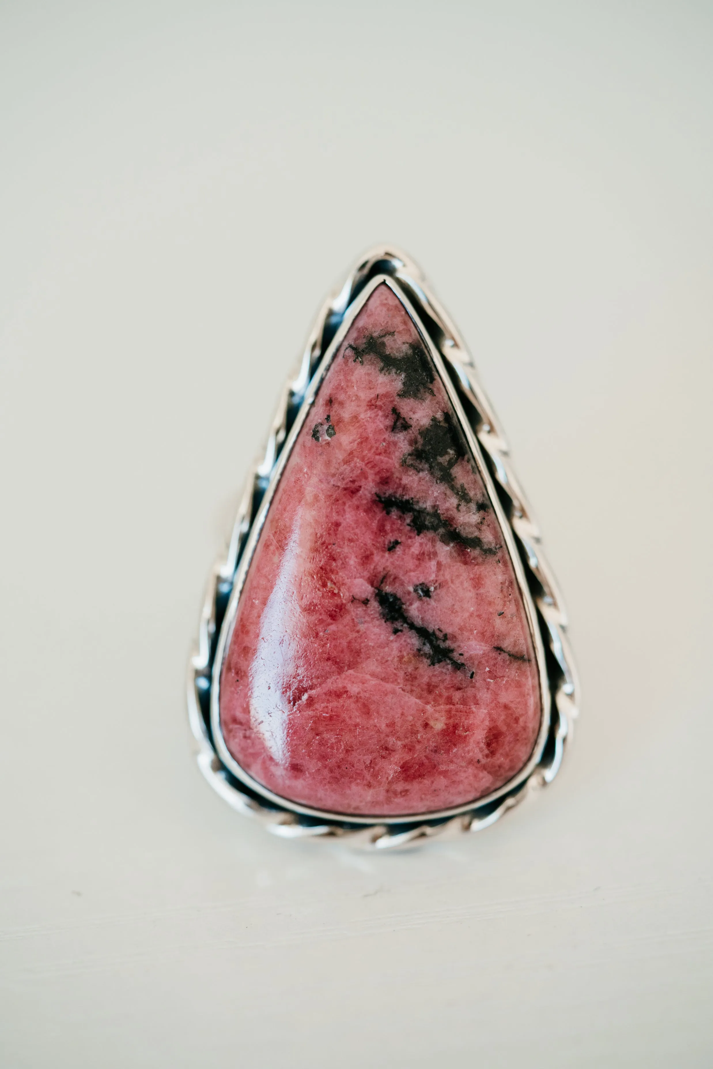 Jennifer Ring | Pink Rhodonite sold by Goldie Lew product image thumbnail 4