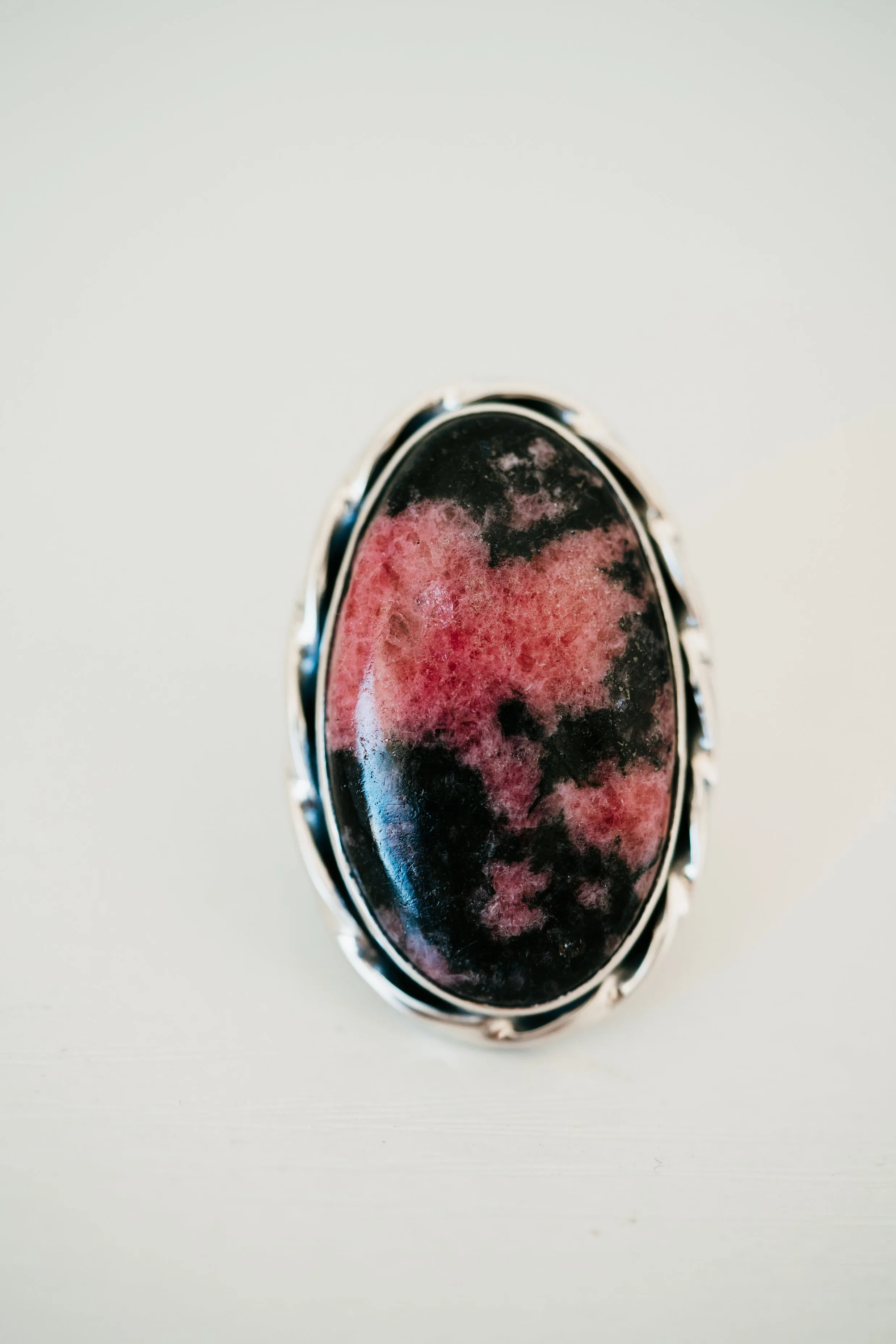 Jennifer Ring | Pink Rhodonite sold by Goldie Lew product image thumbnail 5