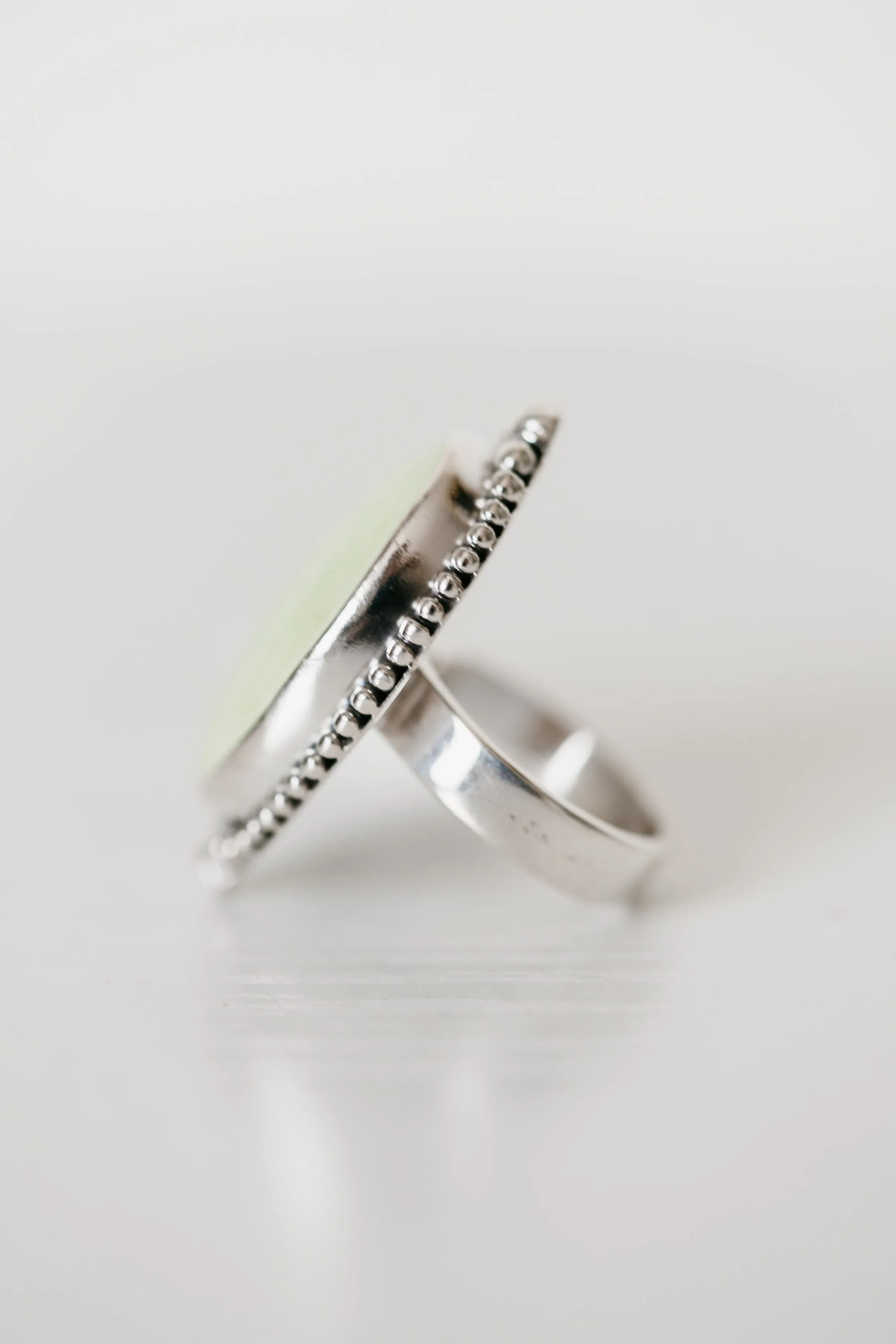 Aaliyah Ring | Lemon Chrysoprase sold by Goldie Lew product image thumbnail 3