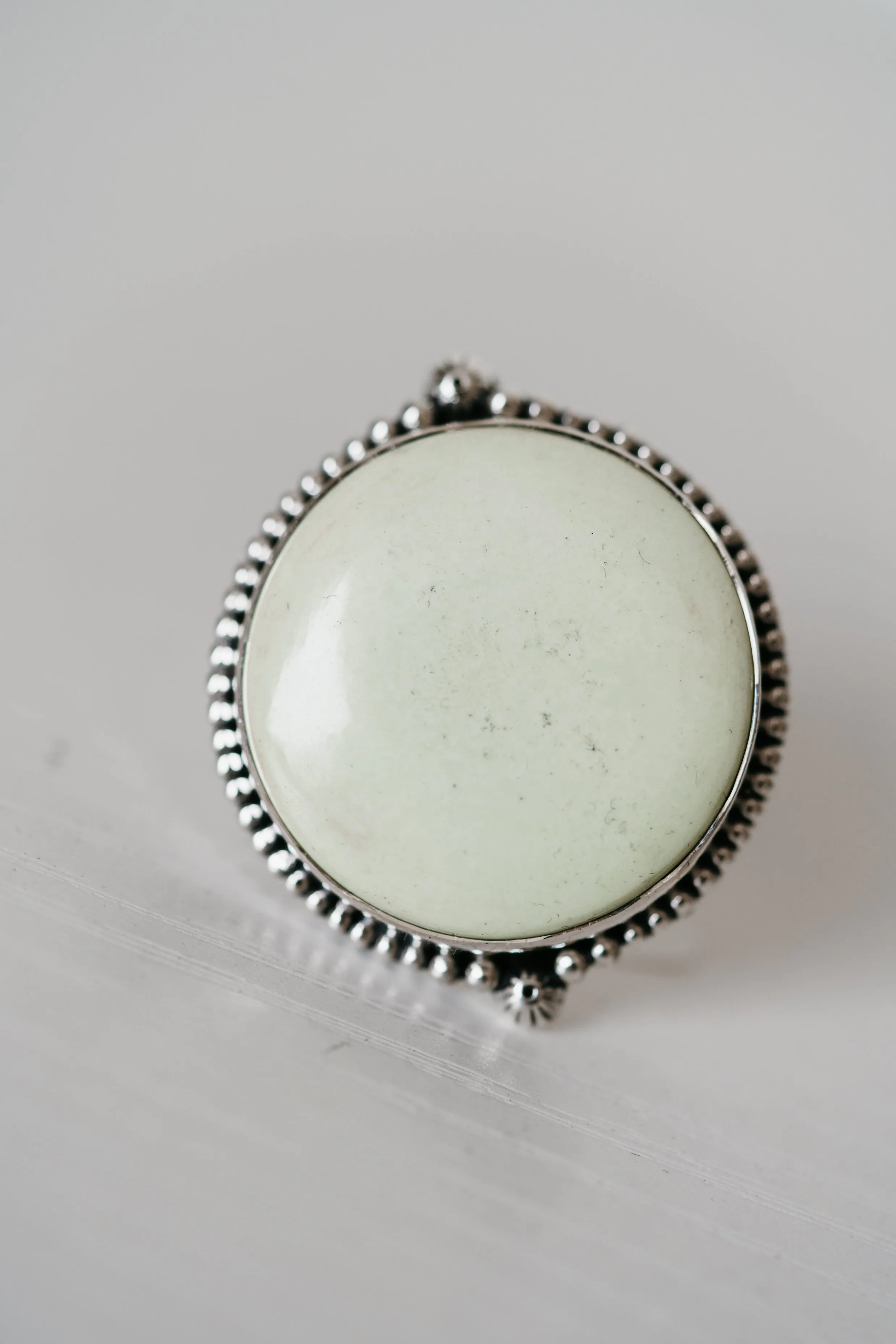 Aaliyah Ring | Lemon Chrysoprase sold by Goldie Lew product image thumbnail 2