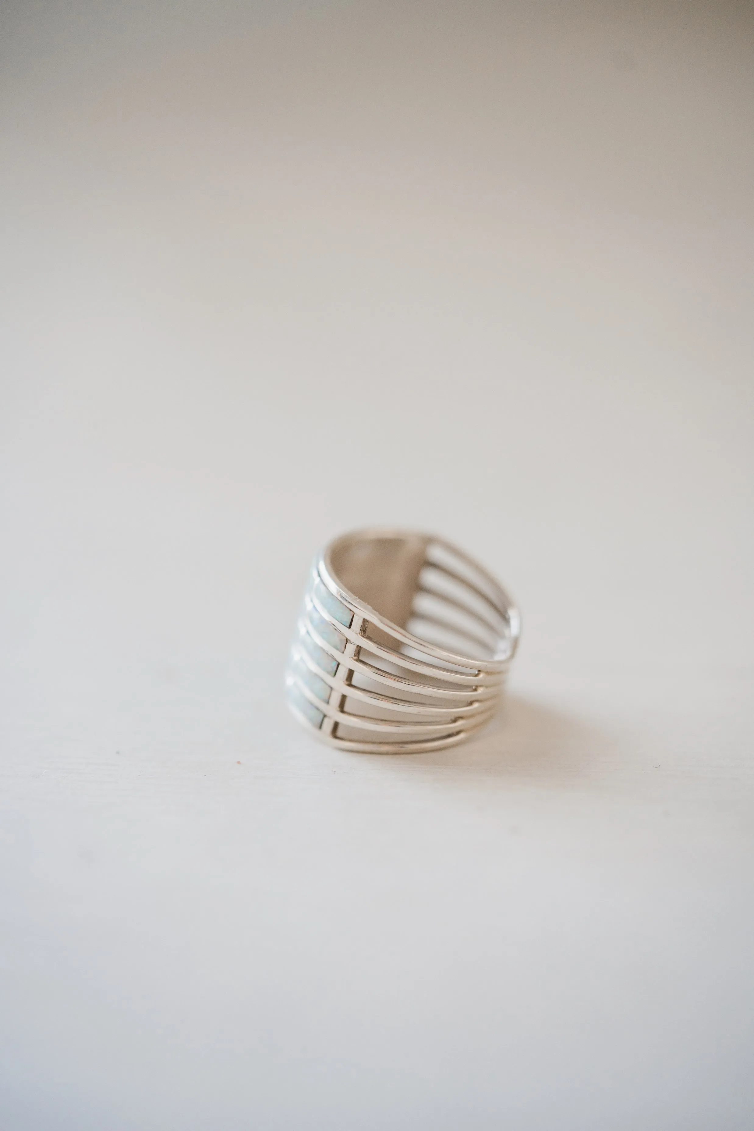 5 Bar Ring | White Opal sold by Goldie Lew product image thumbnail 3