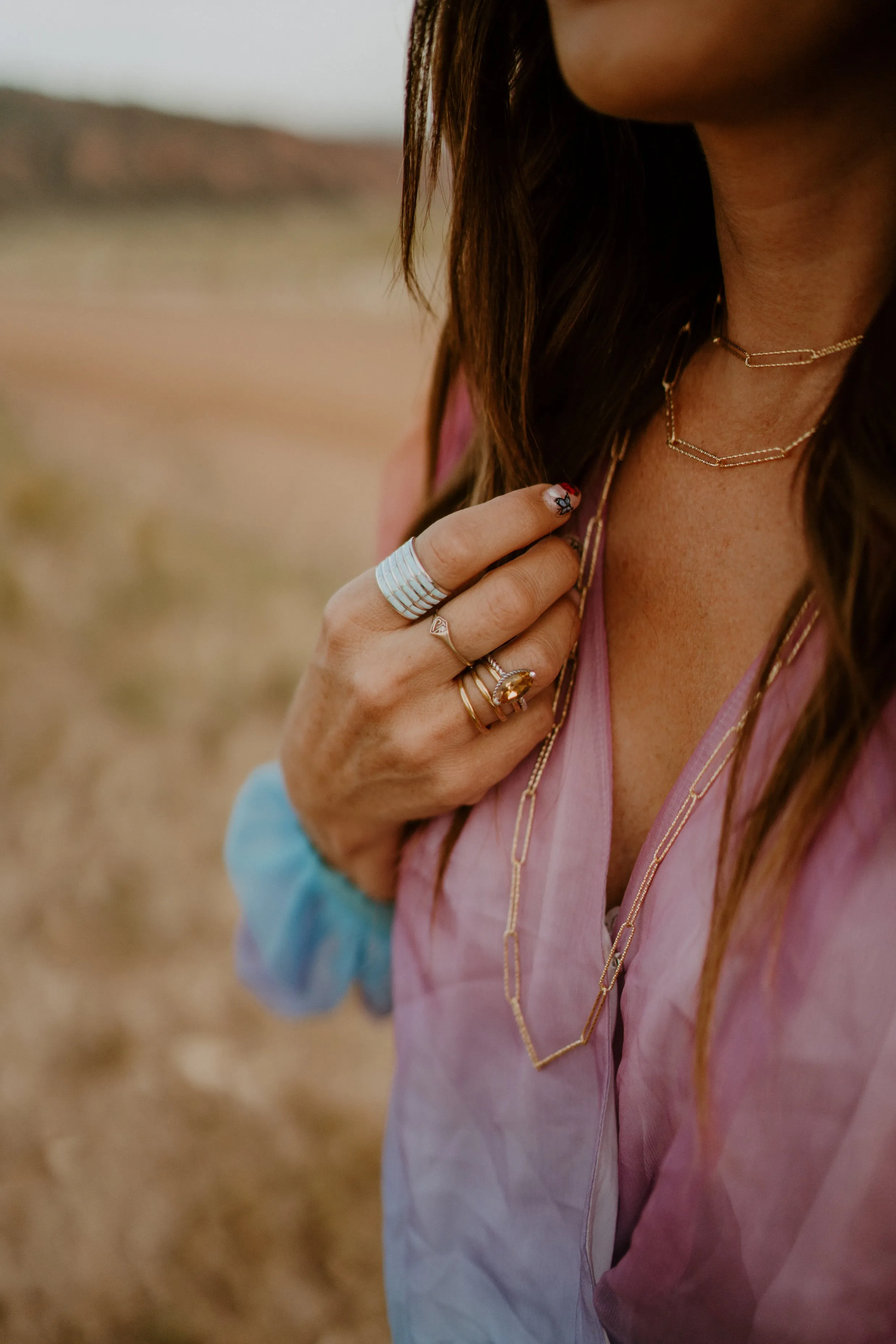 5 Bar Ring | White Opal sold by Goldie Lew product image thumbnail 2