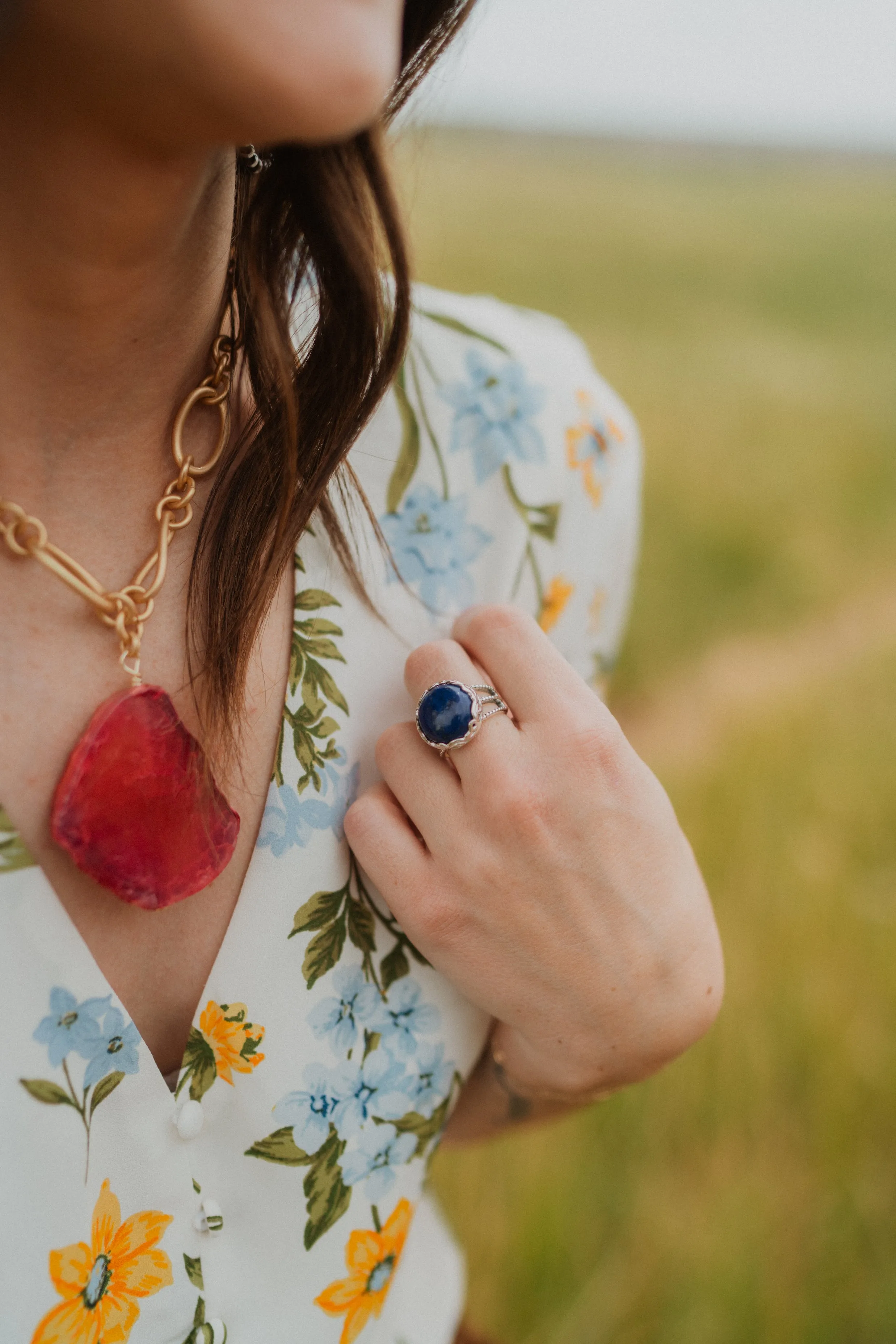 Pammy Ring | Blue Lapis sold by Goldie Lew product image thumbnail 2