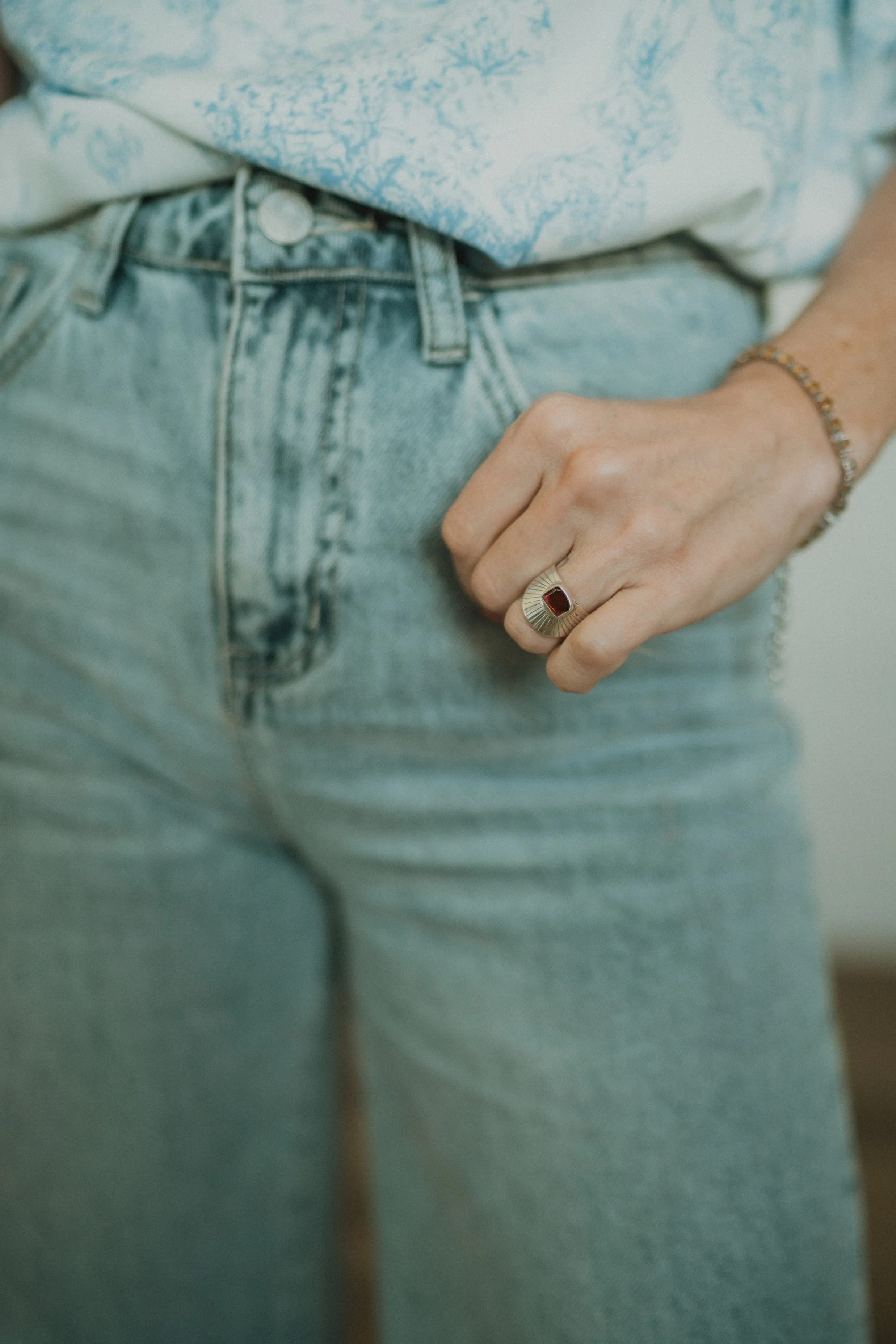 Yazzie Ring | Red Garnet sold by Goldie Lew product image thumbnail 3