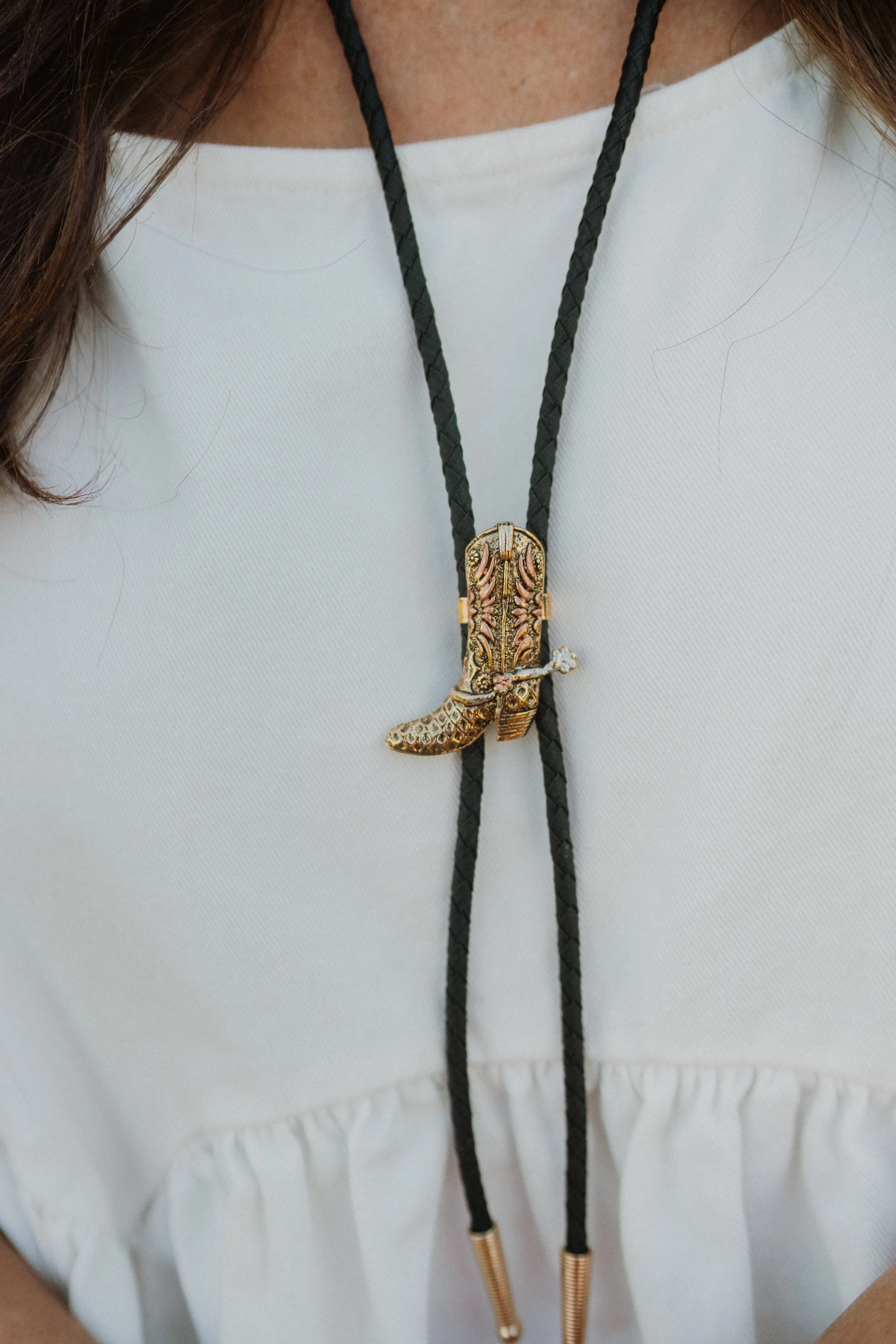 Cowboy Boot Bolo Tie sold by Goldie Lew product image thumbnail 4