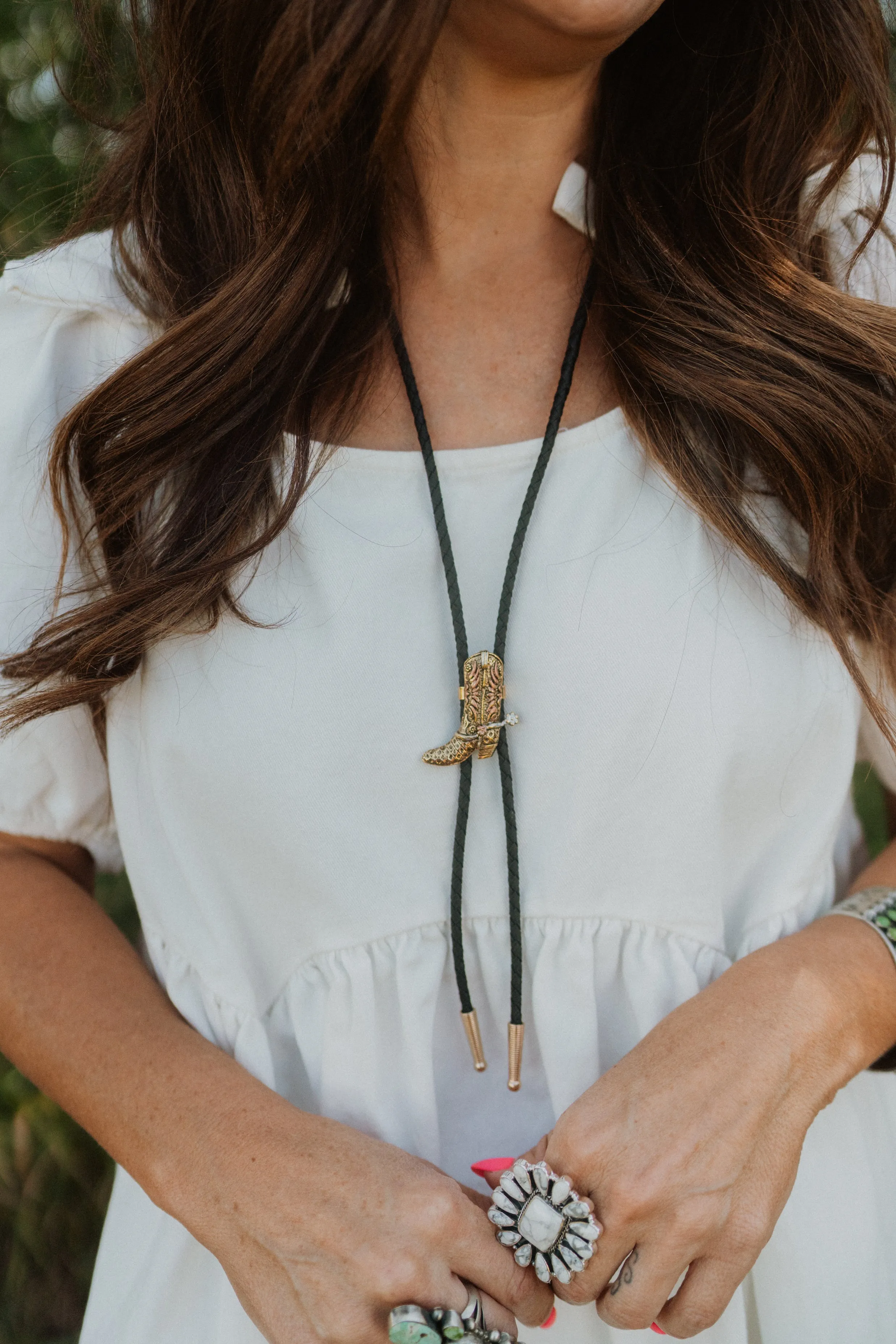 Cowboy Boot Bolo Tie sold by Goldie Lew product image thumbnail 3