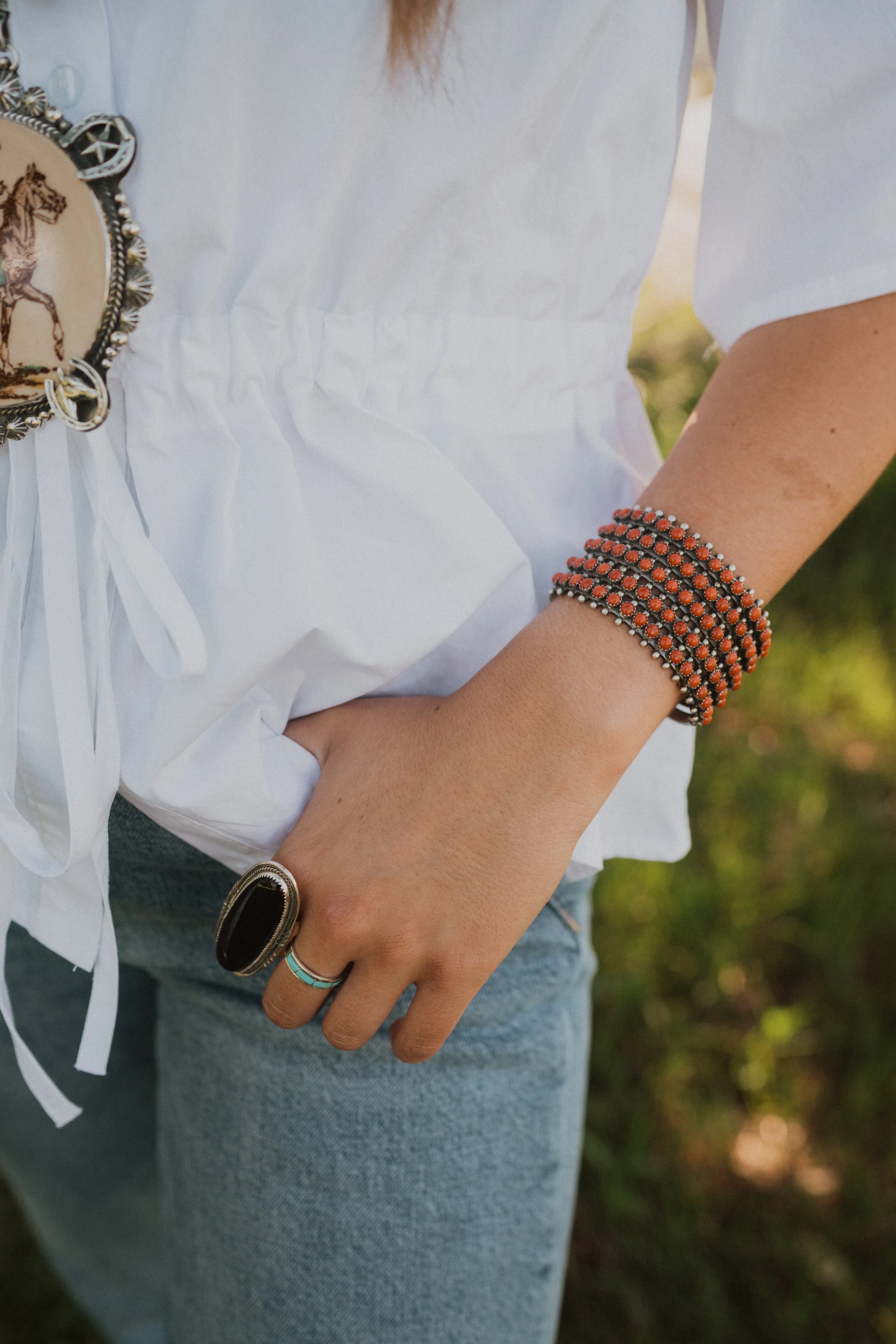 Single Bar Ring | Turquoise sold by Goldie Lew product image thumbnail 5