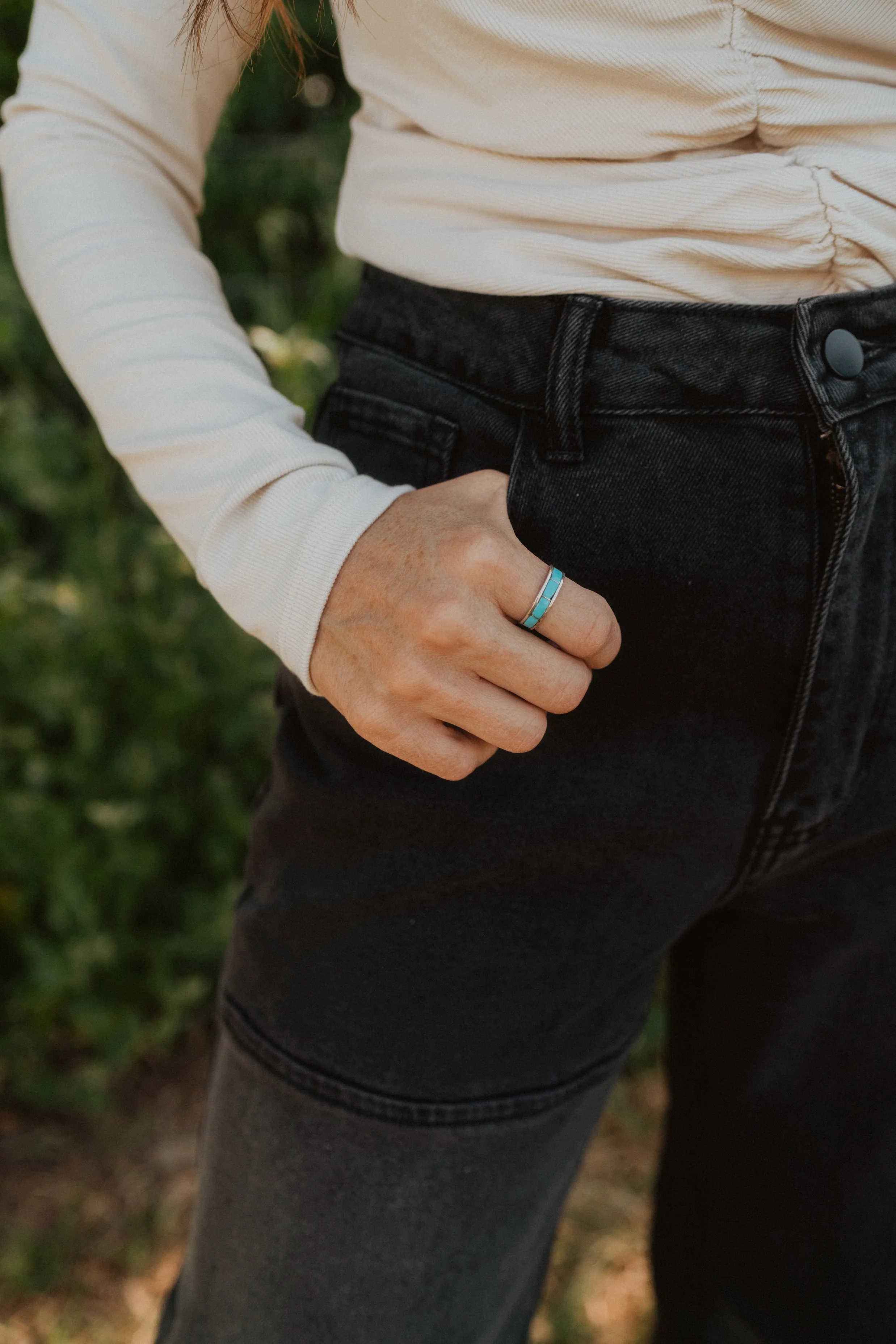 Single Bar Ring | Turquoise sold by Goldie Lew product image thumbnail 2
