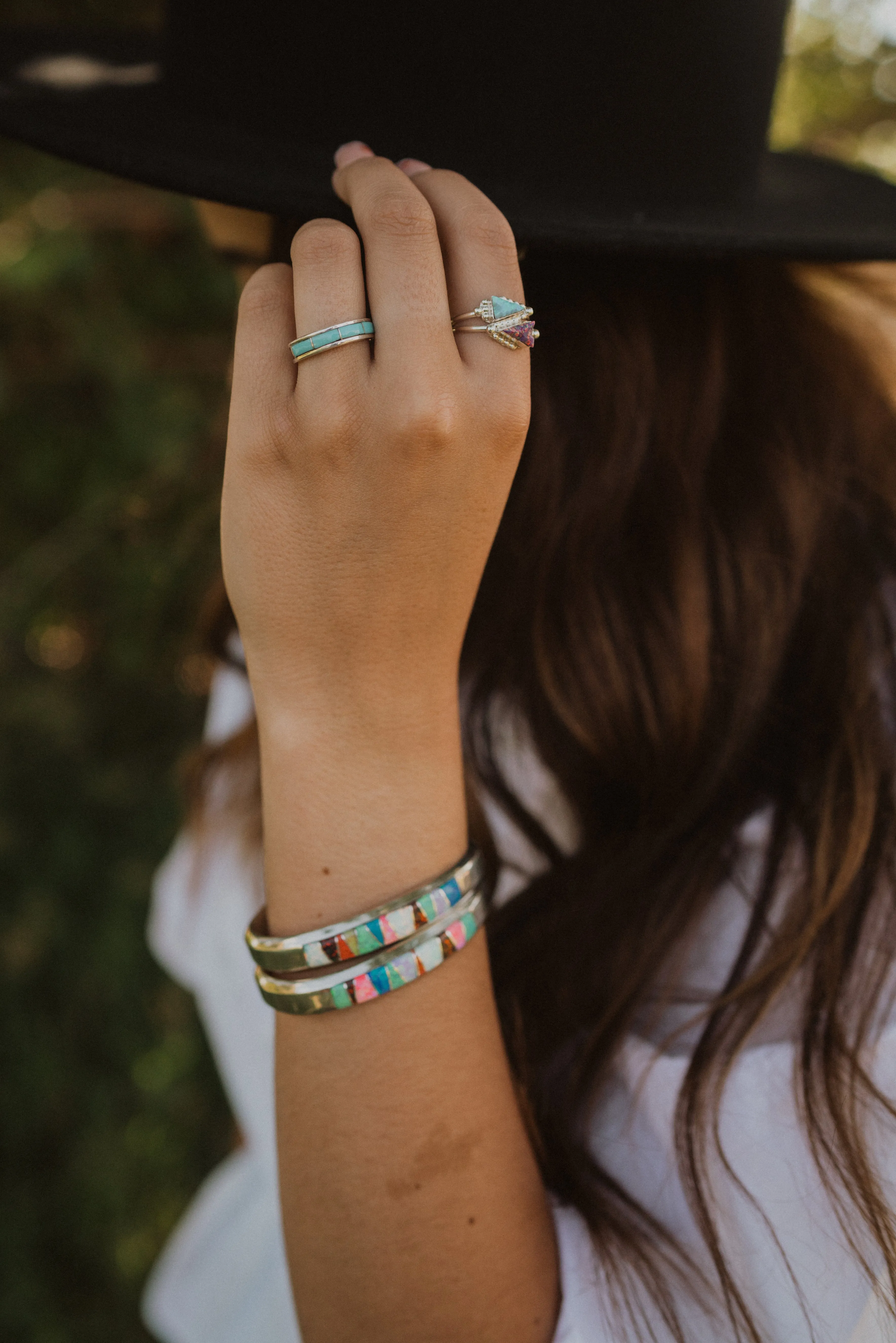 Single Bar Ring | Turquoise sold by Goldie Lew product image thumbnail 4