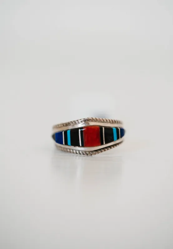 Mini Vertical Shield Ring | #2 | Multicolor- FINAL SALE sold by Goldie Lew