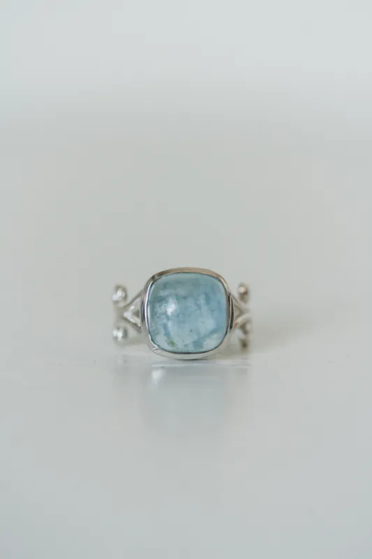 Amelia Ring | Aquamarine sold by Goldie Lew