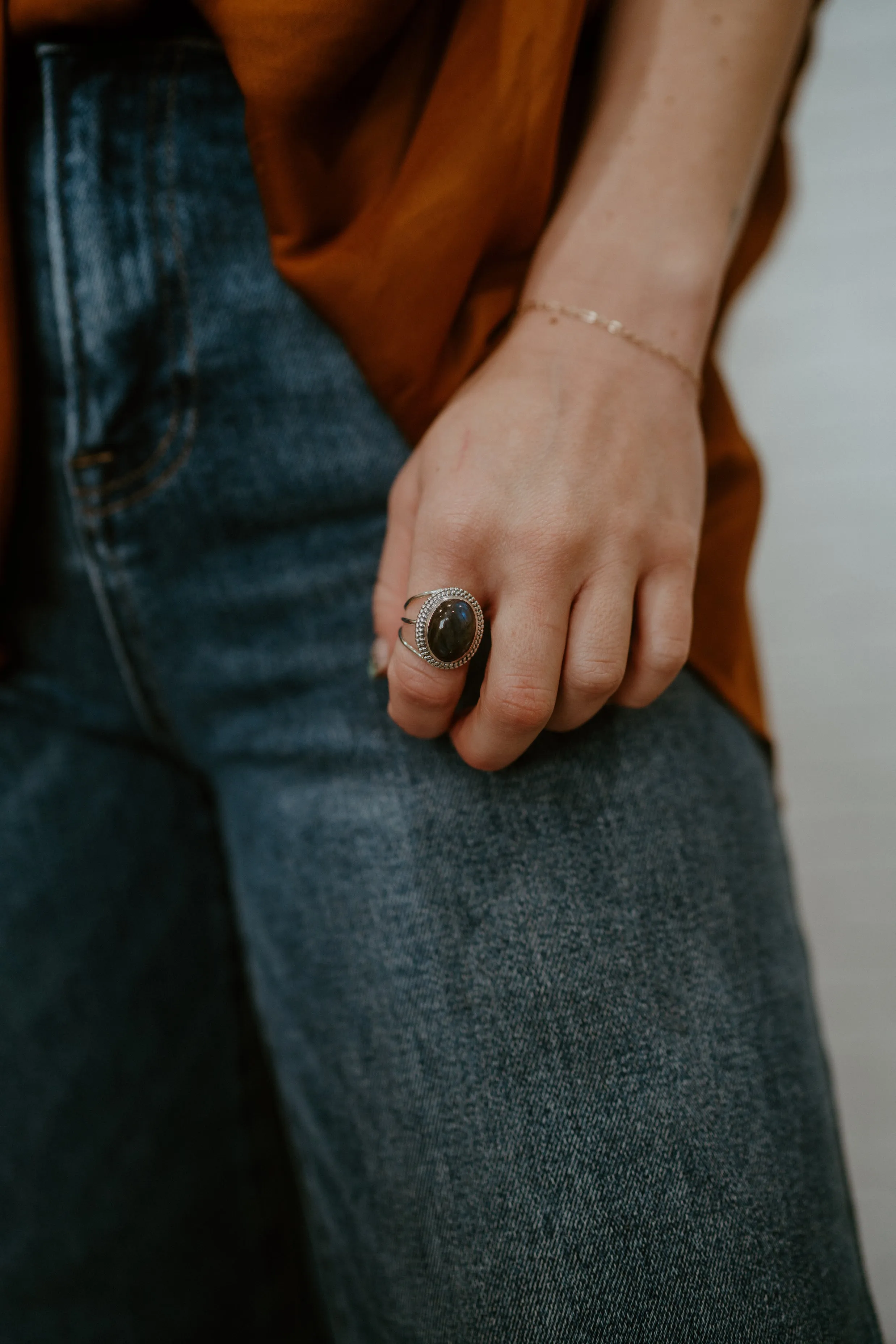 Trish Ring | Labradorite sold by Goldie Lew product image thumbnail 3