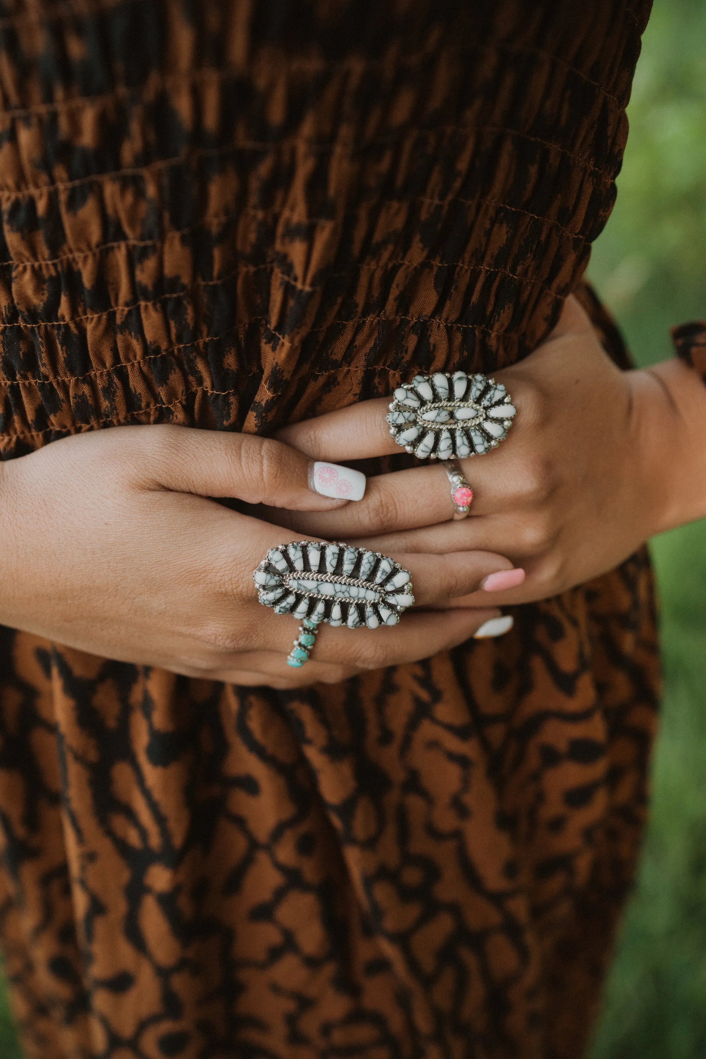 Tiff Ring | White Buffalo - FINAL SALE sold by Goldie Lew product image thumbnail 4