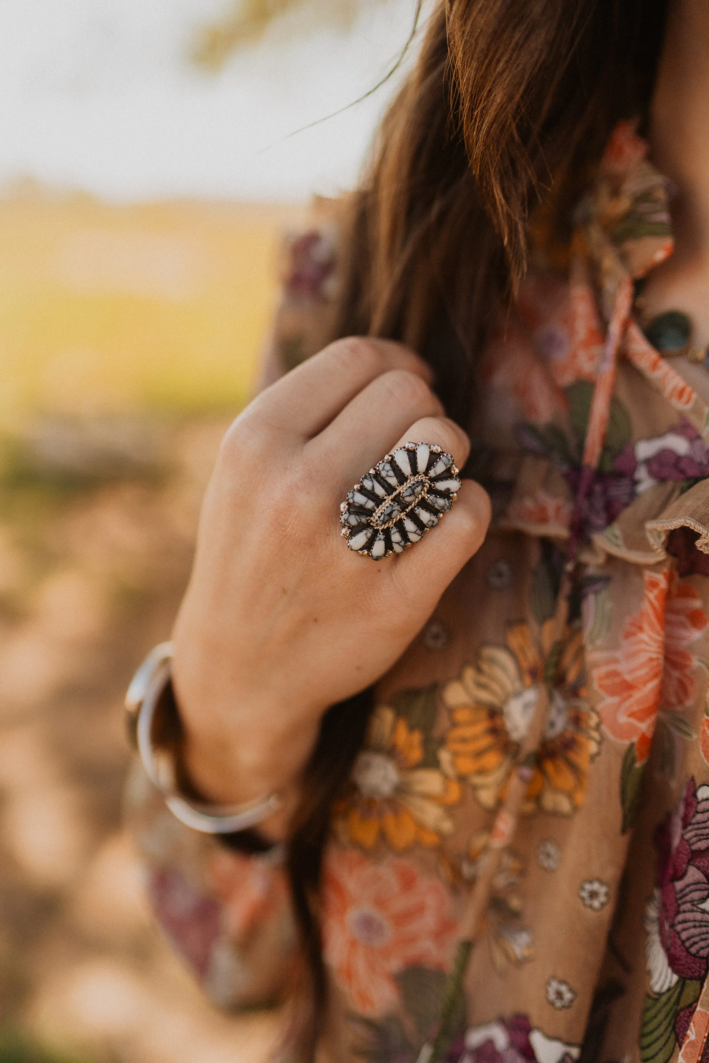 Tiff Ring | White Buffalo - FINAL SALE sold by Goldie Lew product image thumbnail 2