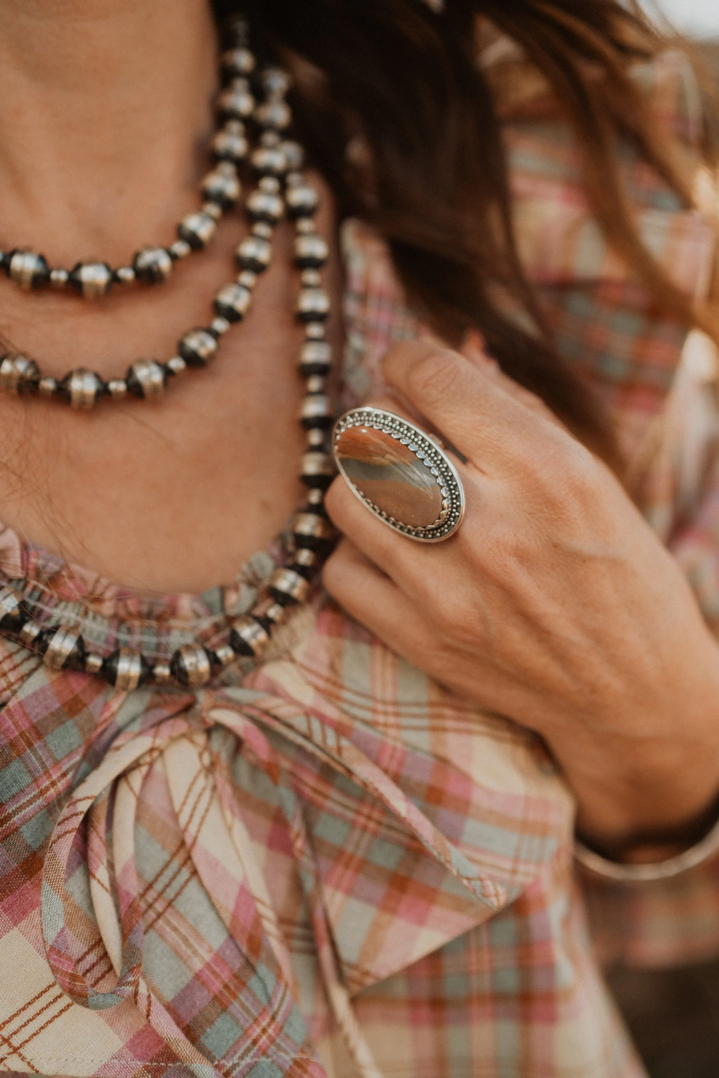 Frenchy Ring | Polychrome Jasper sold by Goldie Lew product image thumbnail 2
