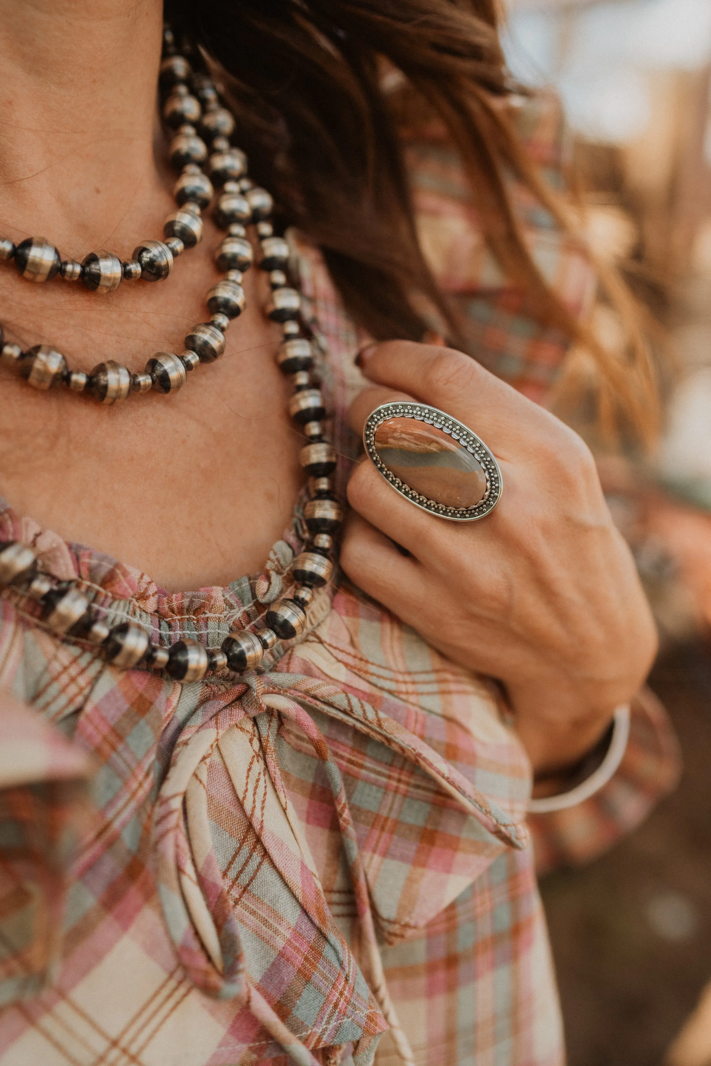 Frenchy Ring | Polychrome Jasper sold by Goldie Lew product image thumbnail 3