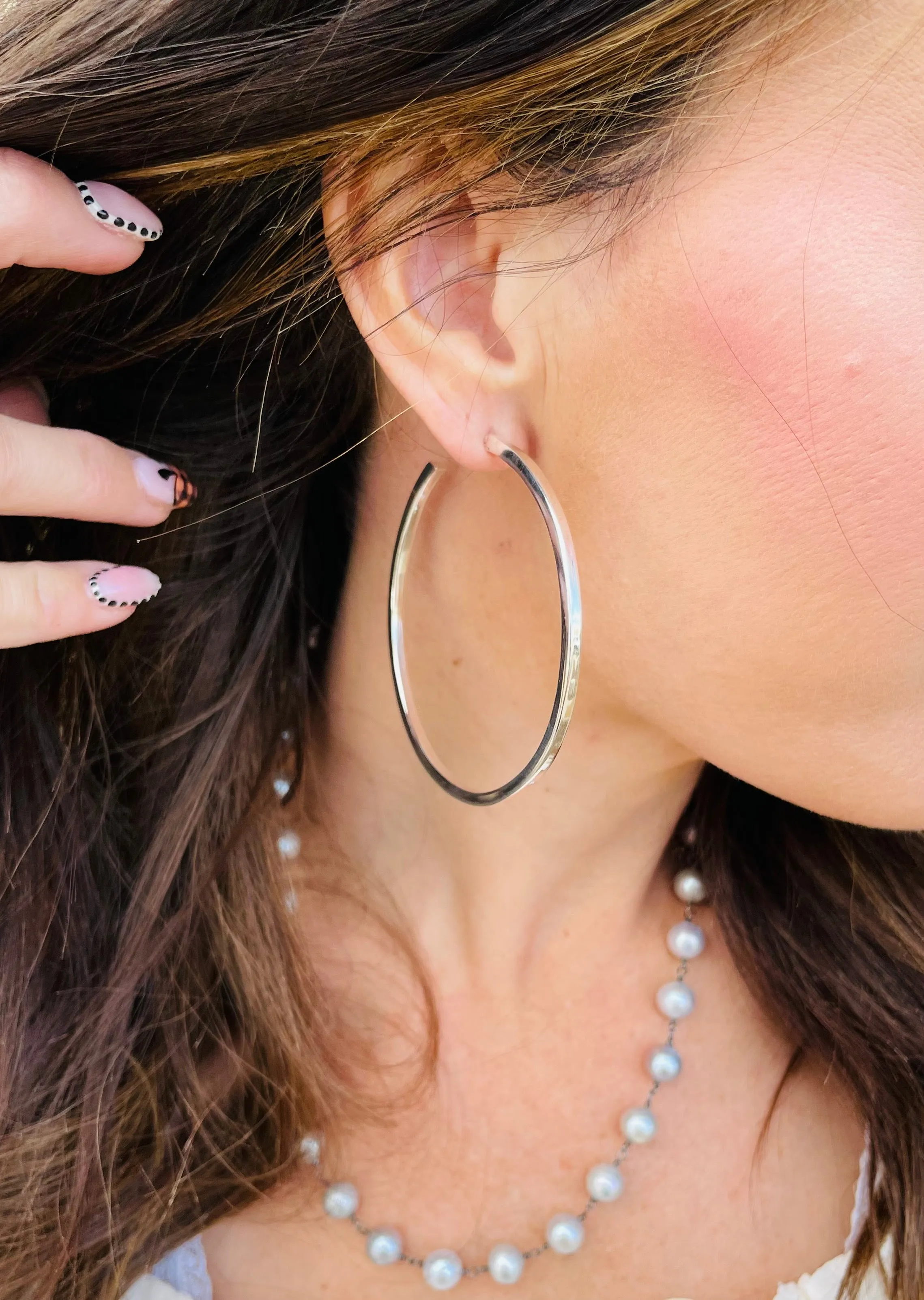 Glory Hoops | Silver sold by Goldie Lew product image thumbnail 3