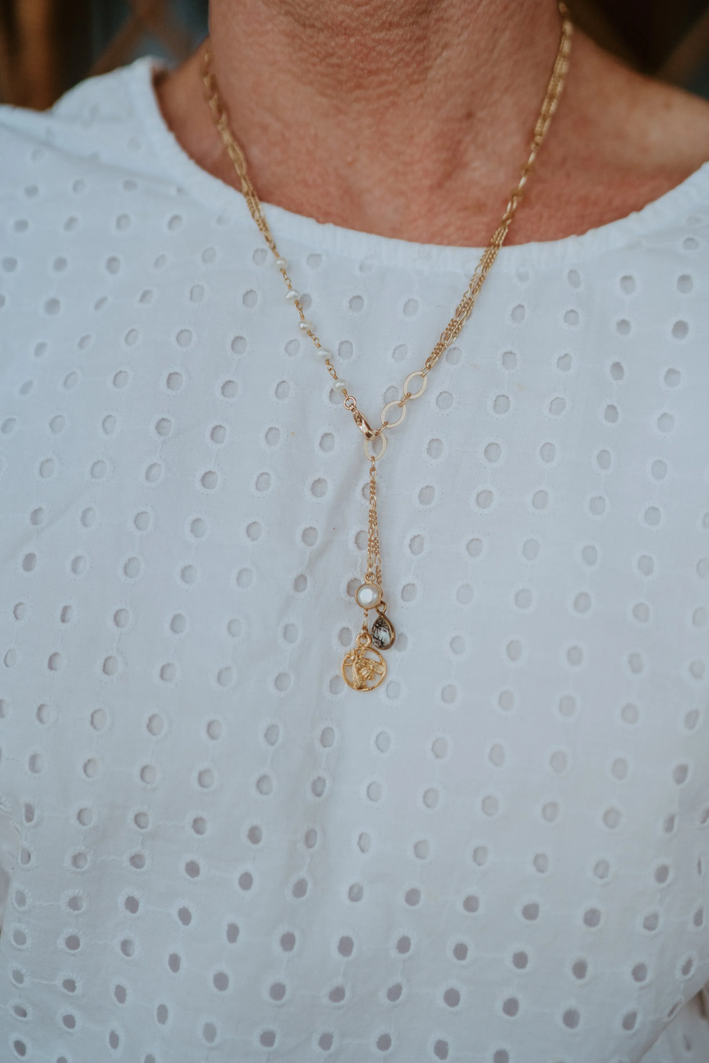 New Gold Bee Necklace | #2 sold by Goldie Lew product image thumbnail 4