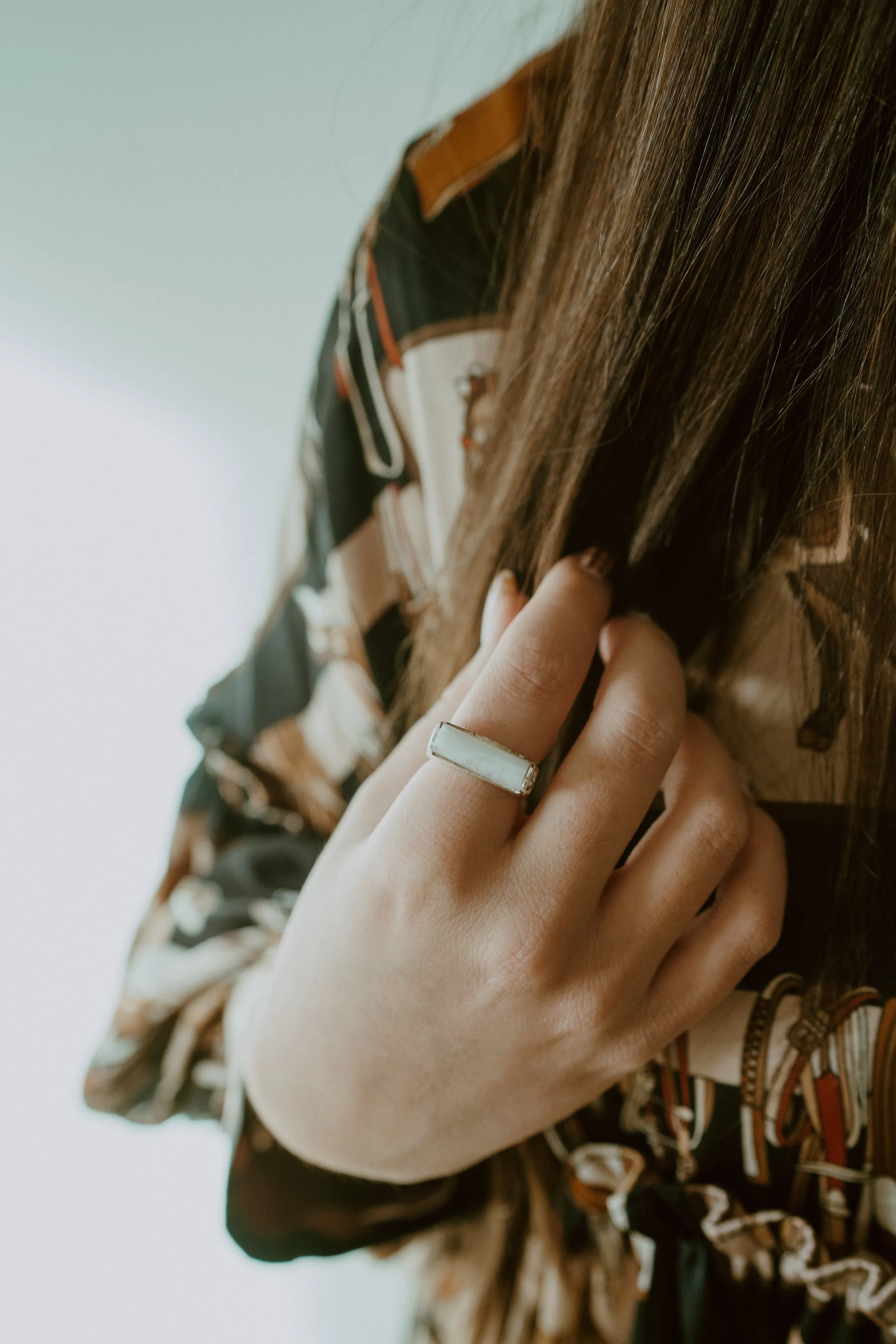 Joey Ring | Moonstone sold by Goldie Lew product image thumbnail 4