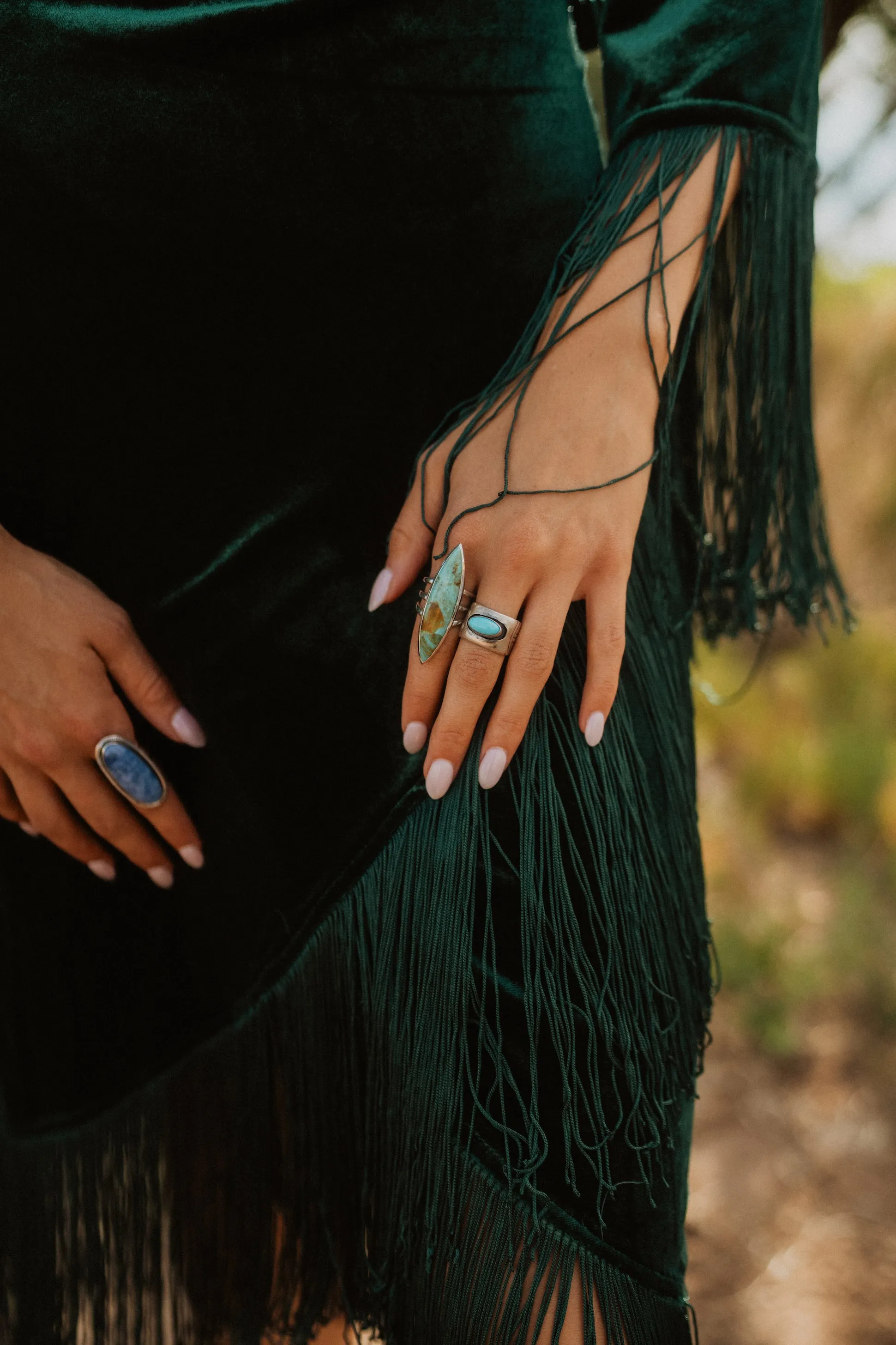 Ruth Ring | Boulder Turquoise sold by Goldie Lew product image thumbnail 2