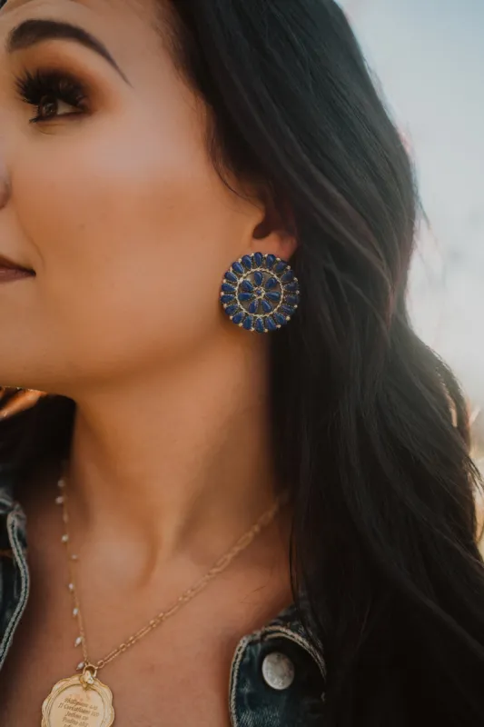 Eliza Earrings | Royal Blue - FINAL SALE sold by Goldie Lew