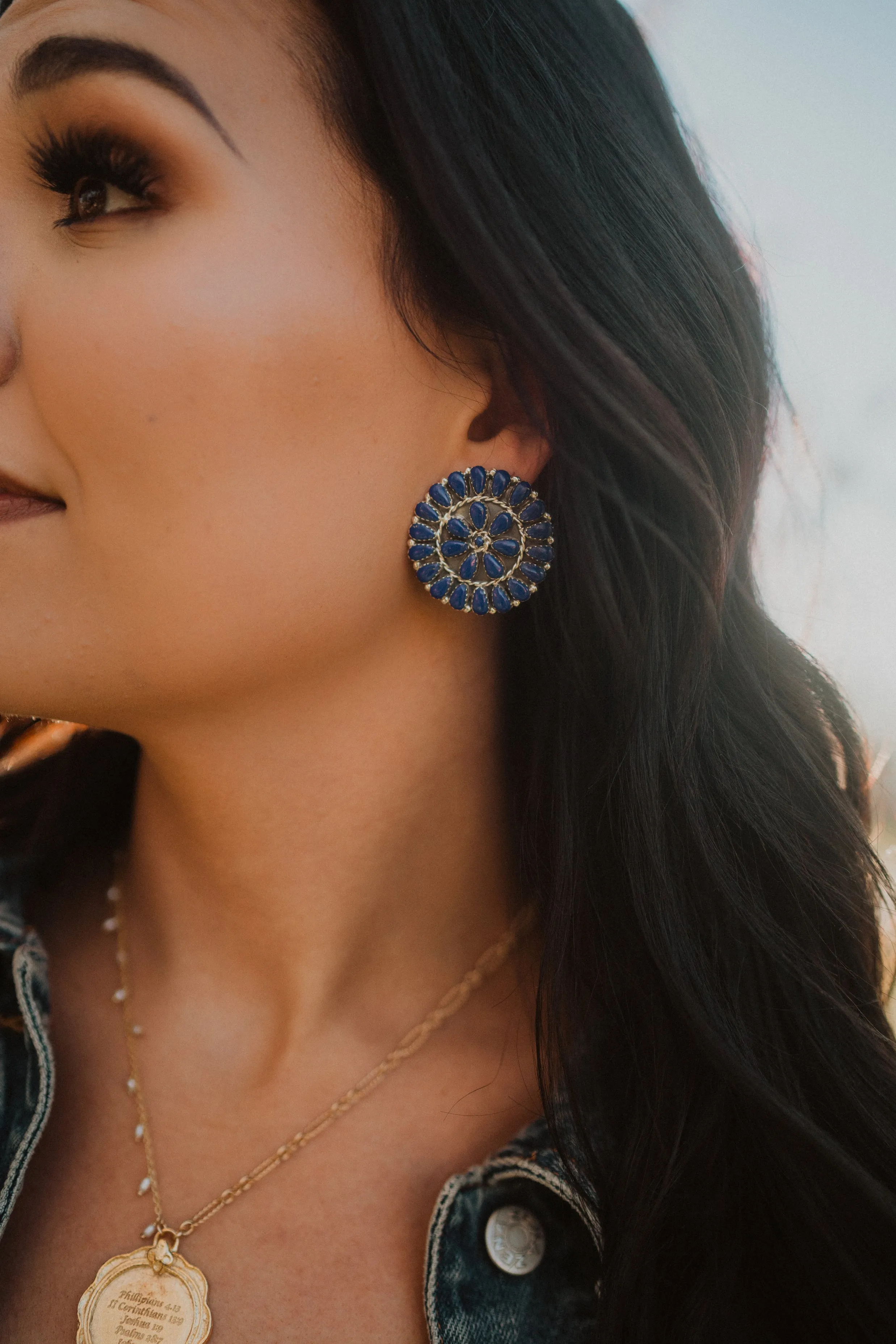 Eliza Earrings | Royal Blue - FINAL SALE sold by Goldie Lew