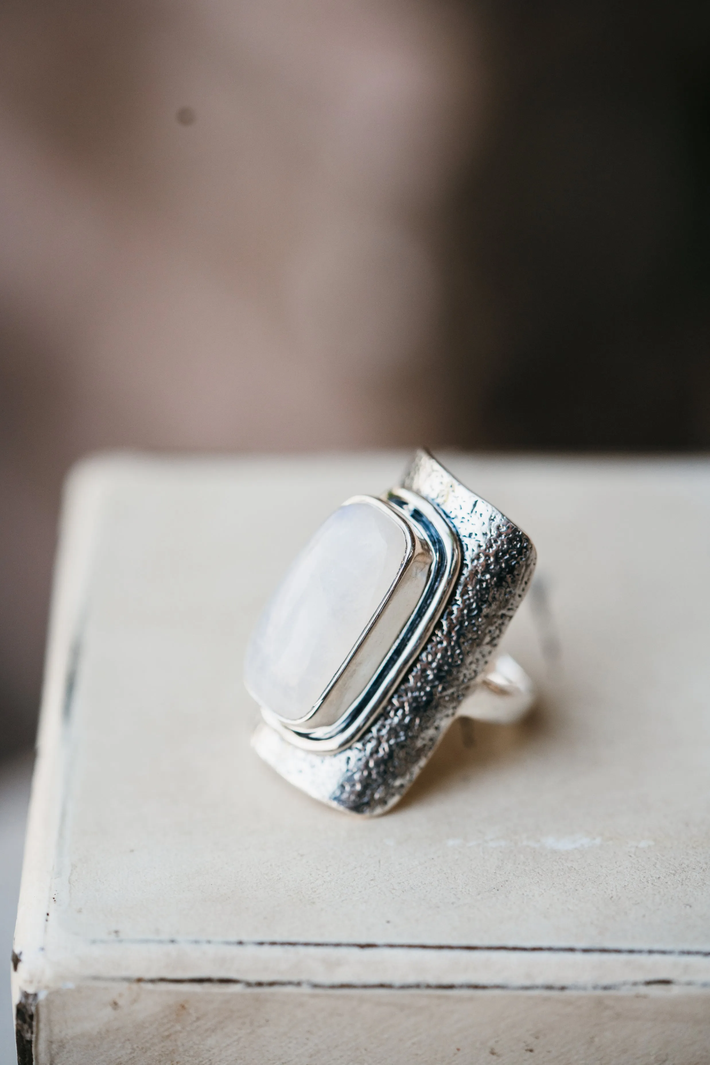 Saylor Ring | Rainbow Moonstone - FINAL SALE sold by Goldie Lew product image thumbnail 2