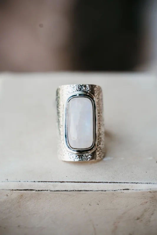 Saylor Ring | Rainbow Moonstone - FINAL SALE sold by Goldie Lew