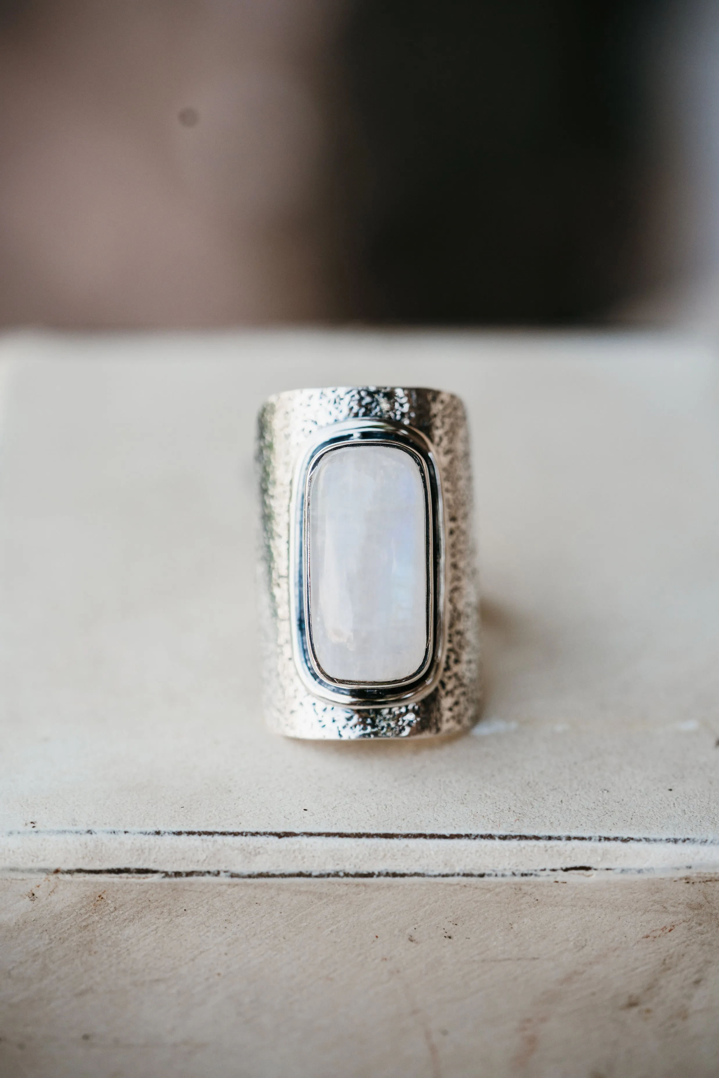 Saylor Ring | Rainbow Moonstone - FINAL SALE sold by Goldie Lew