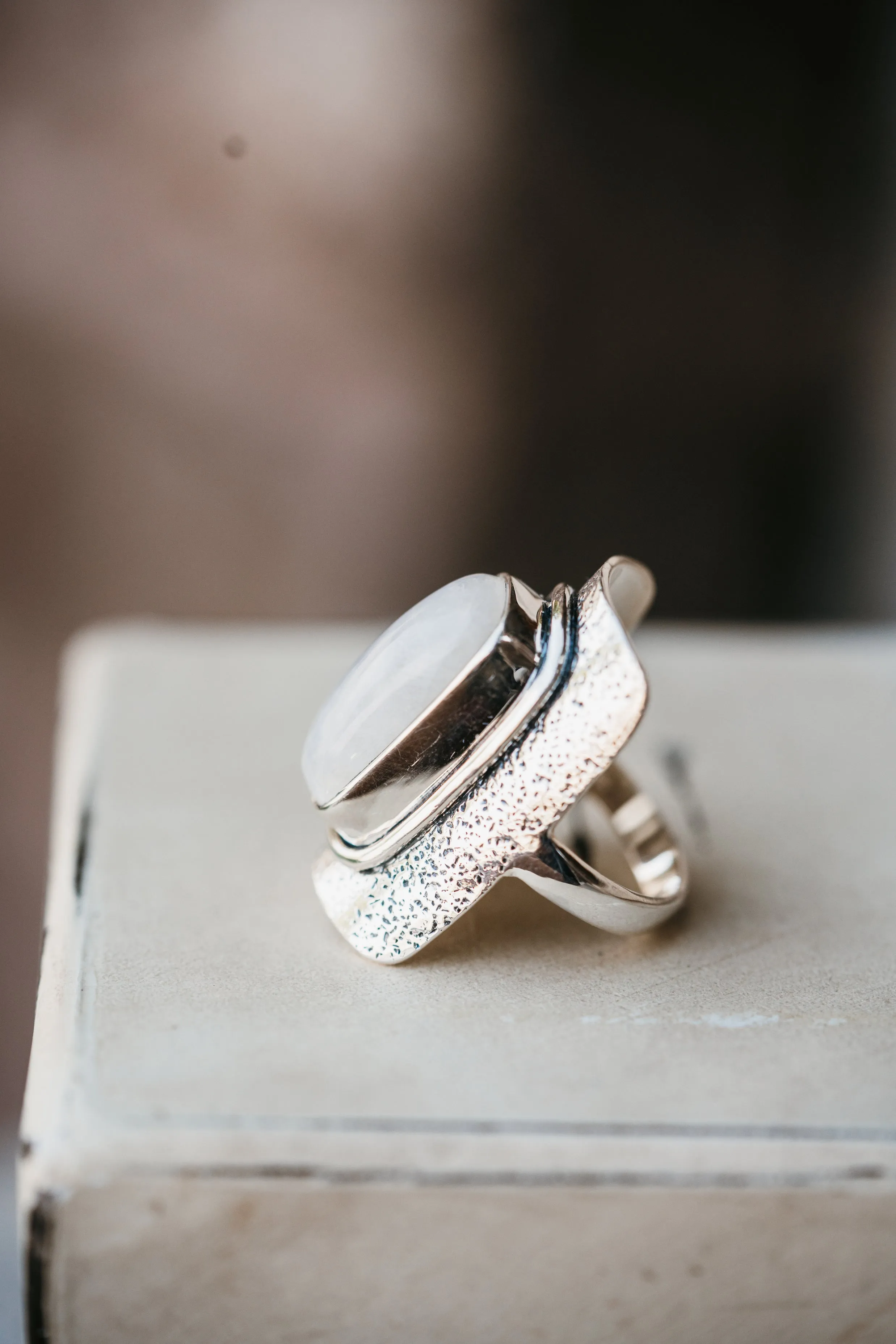 Saylor Ring | Rainbow Moonstone - FINAL SALE sold by Goldie Lew product image thumbnail 3