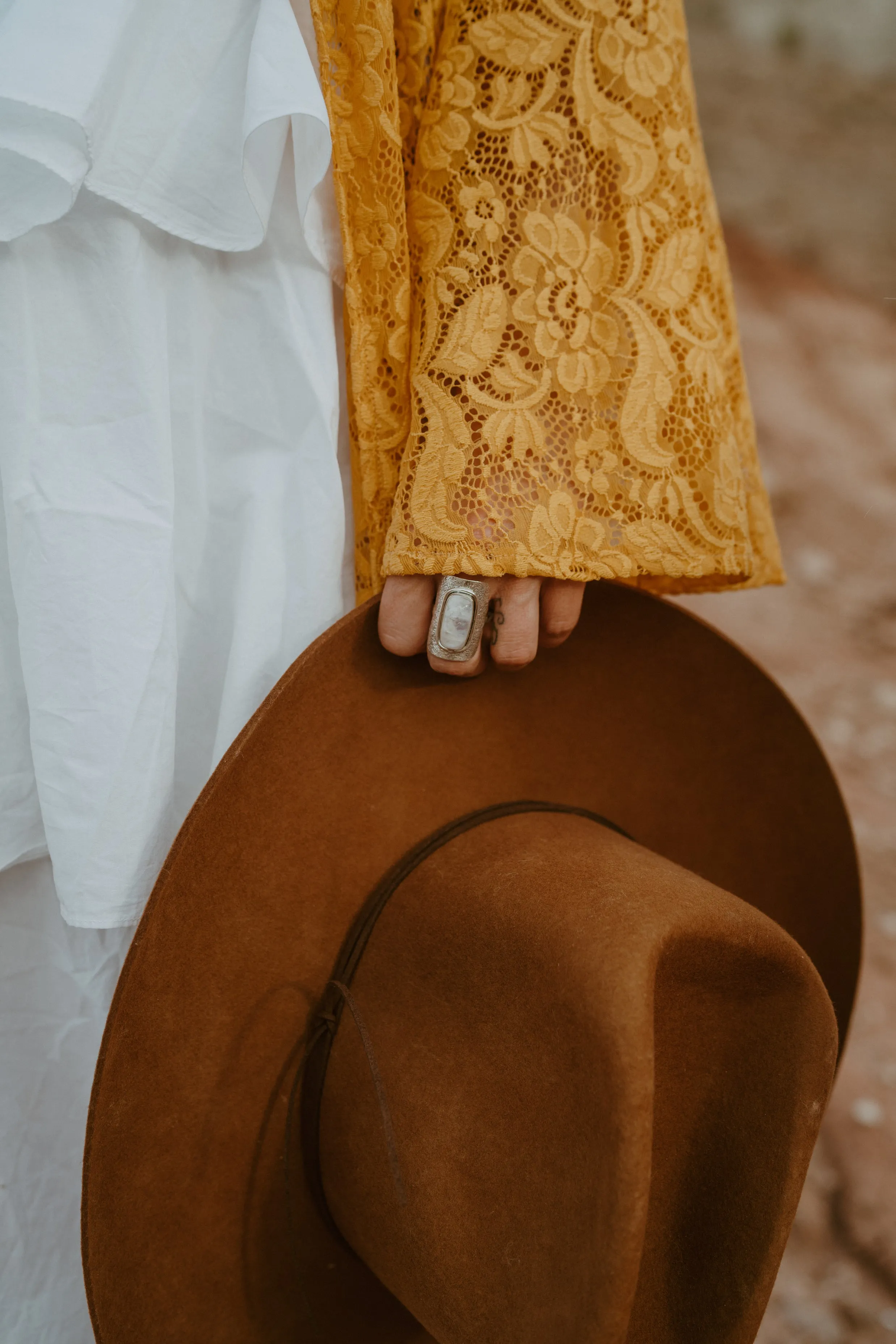 Saylor Ring | Rainbow Moonstone - FINAL SALE sold by Goldie Lew product image thumbnail 4
