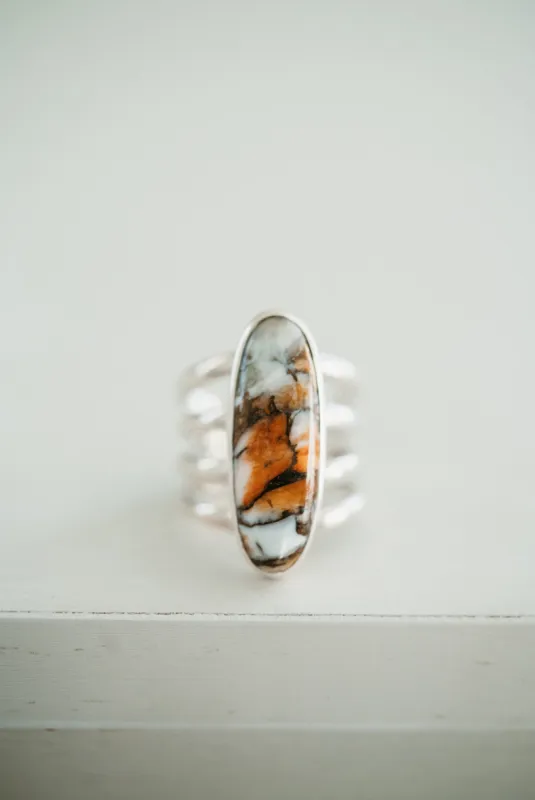 Cheyenne Ring | Spiny Oyster Orange sold by Goldie Lew