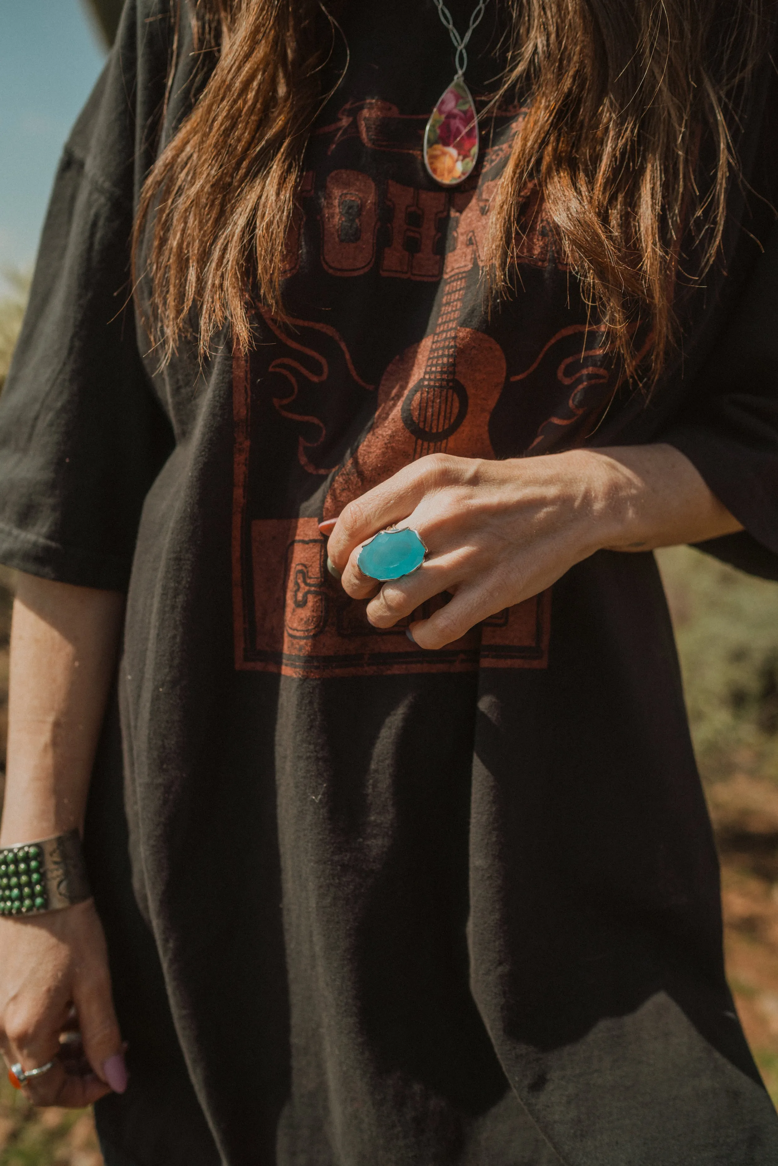 Cece Ring | Chalcedony sold by Goldie Lew product image thumbnail 5