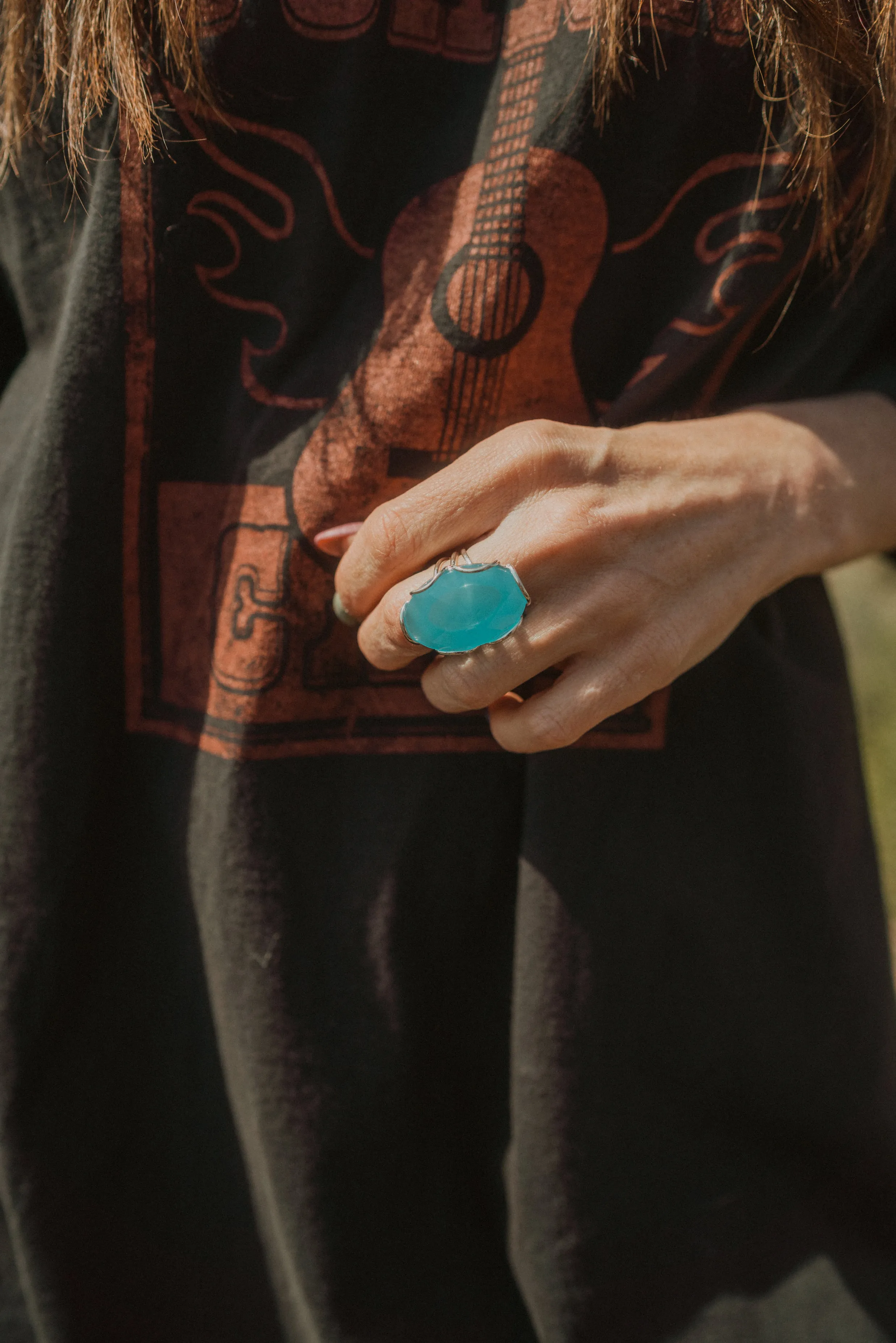 Cece Ring | Chalcedony sold by Goldie Lew product image thumbnail 4