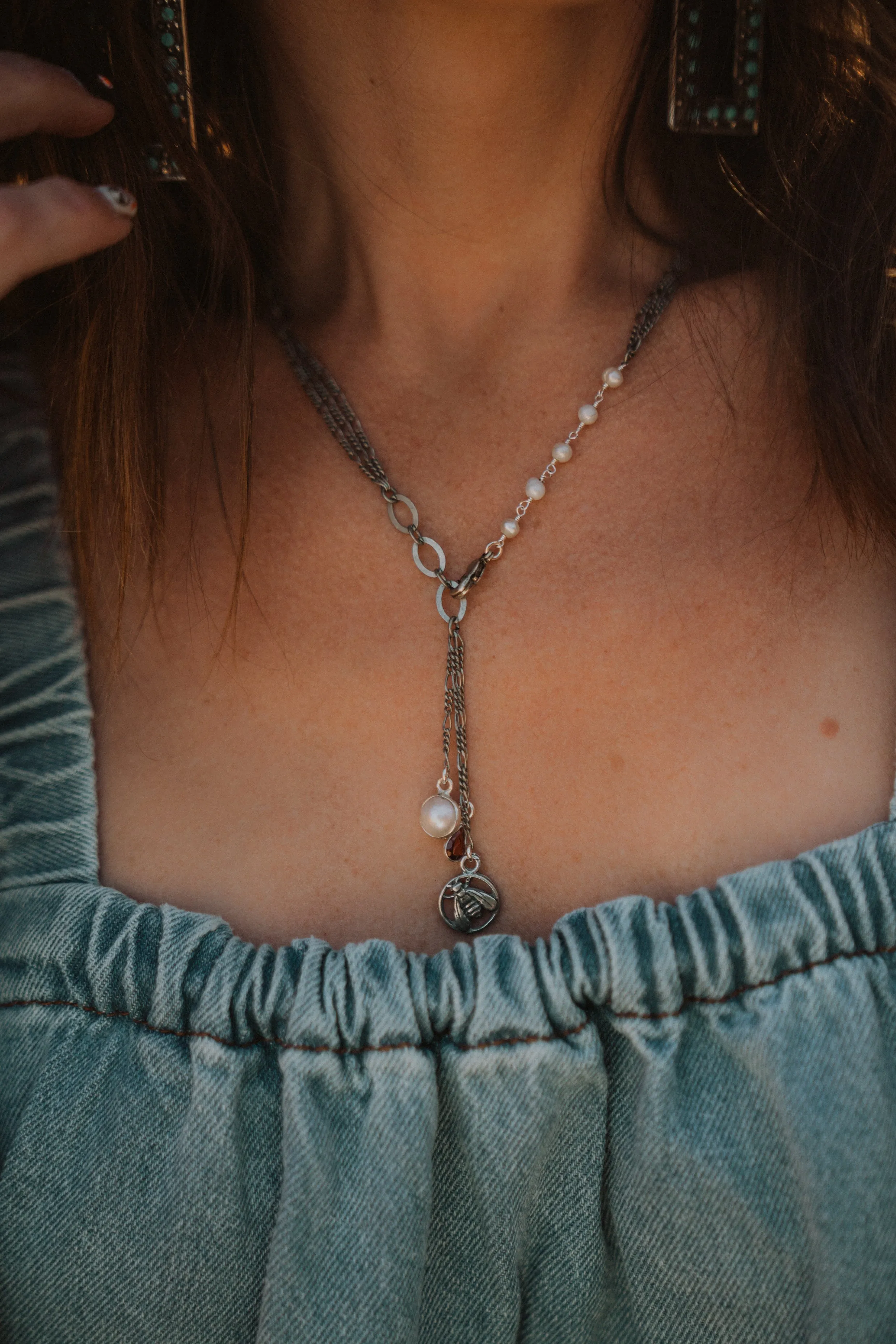 New Silver Bee Necklace #2 sold by Goldie Lew product image thumbnail 3