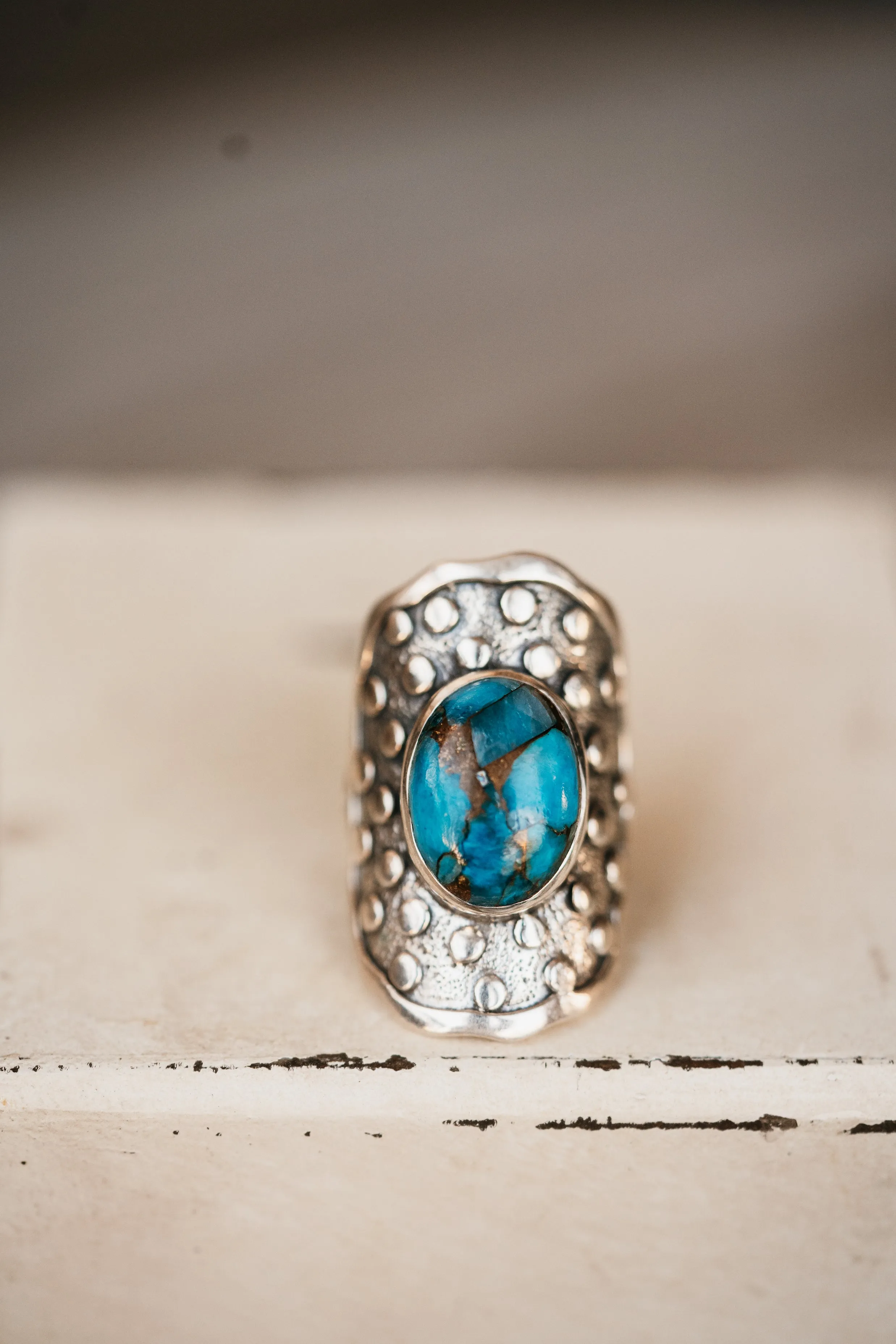 Mindy Ring | Mexican Turquoise sold by Goldie Lew