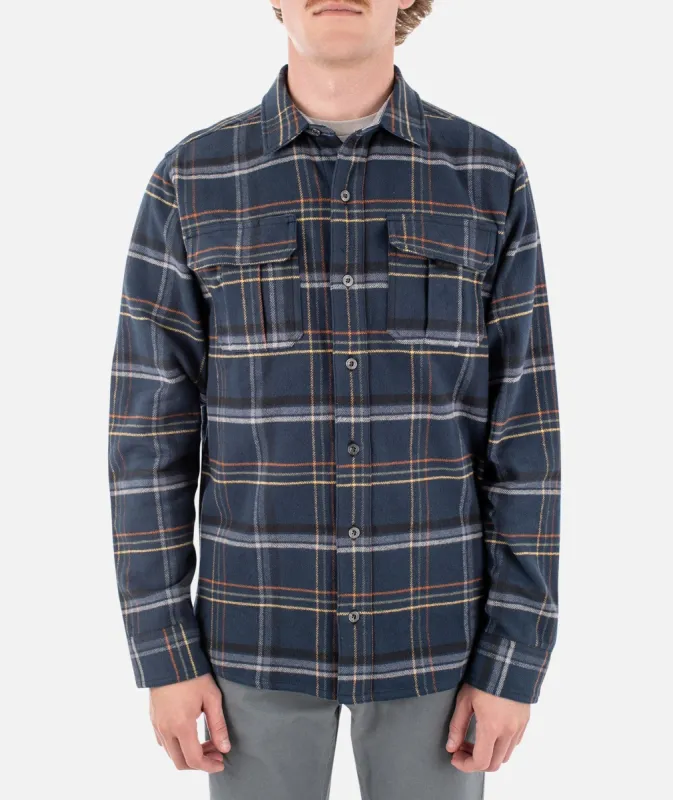 The Arbor Flannel - Navy sold by JETTY