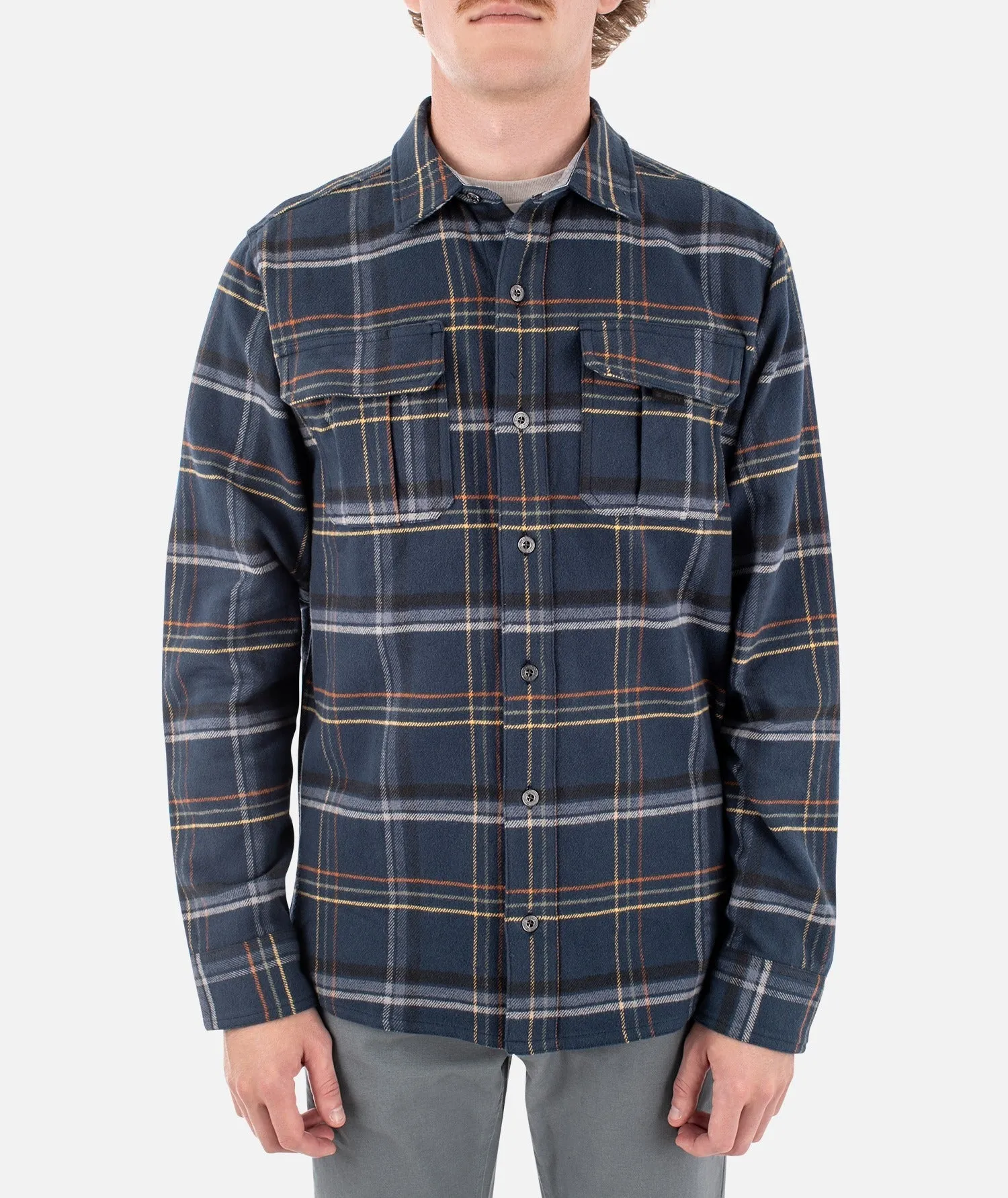 The Arbor Flannel - Navy sold by JETTY
