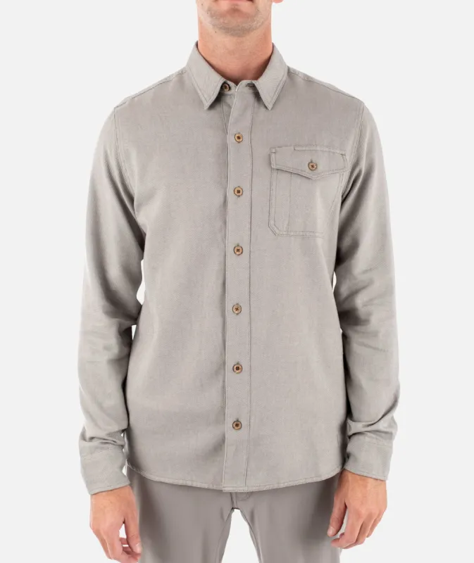 Essex Oyster Twill Shirt - Heather Grey made by JETTY