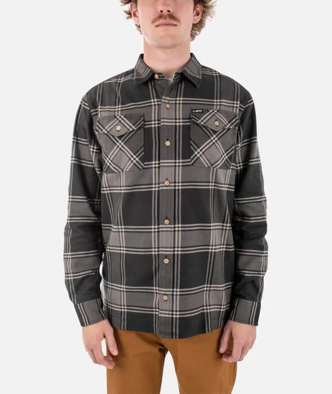 Breaker Flannel - Charcoal sold by JETTY